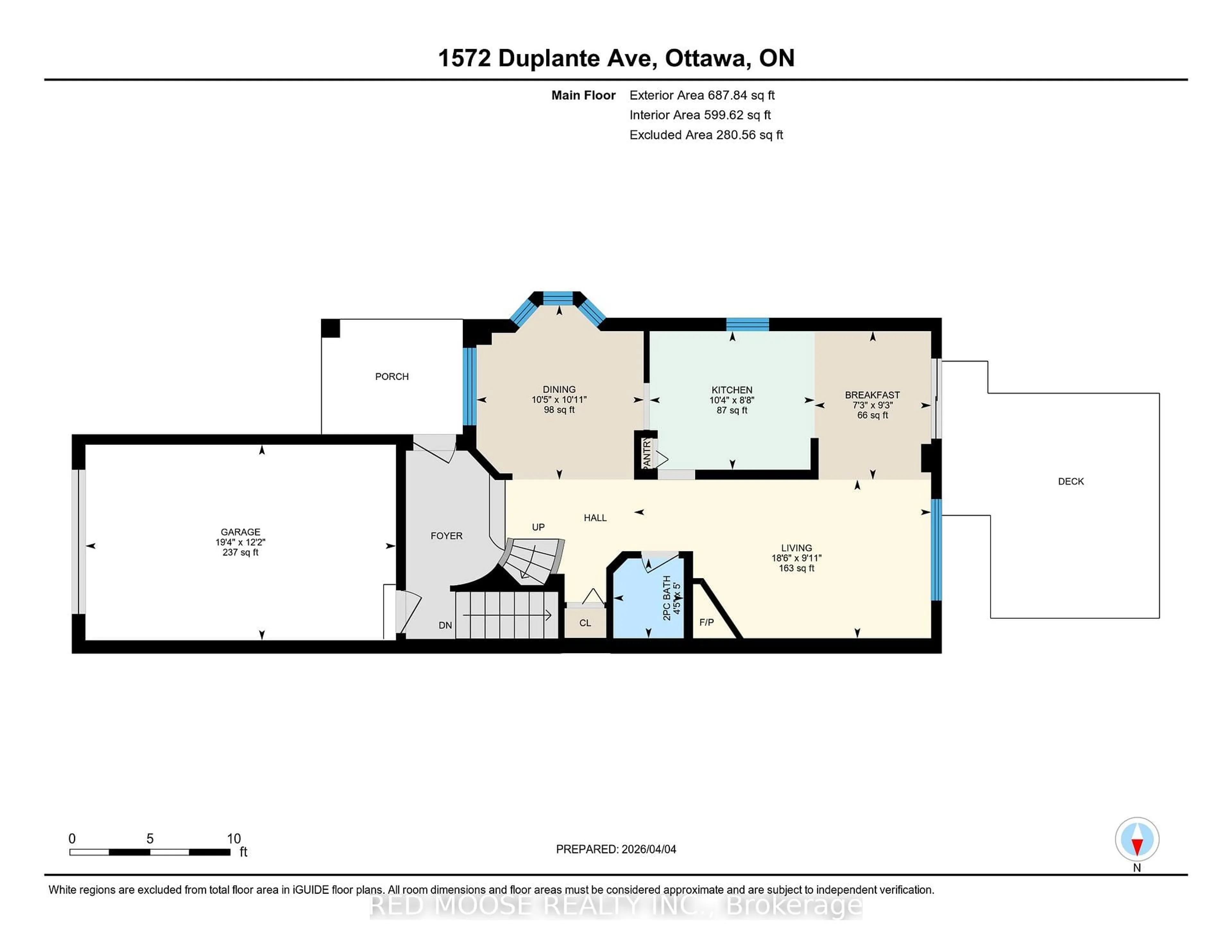 Floor plan for 1572 Duplante Ave, Orleans Ontario K4A 3Z2