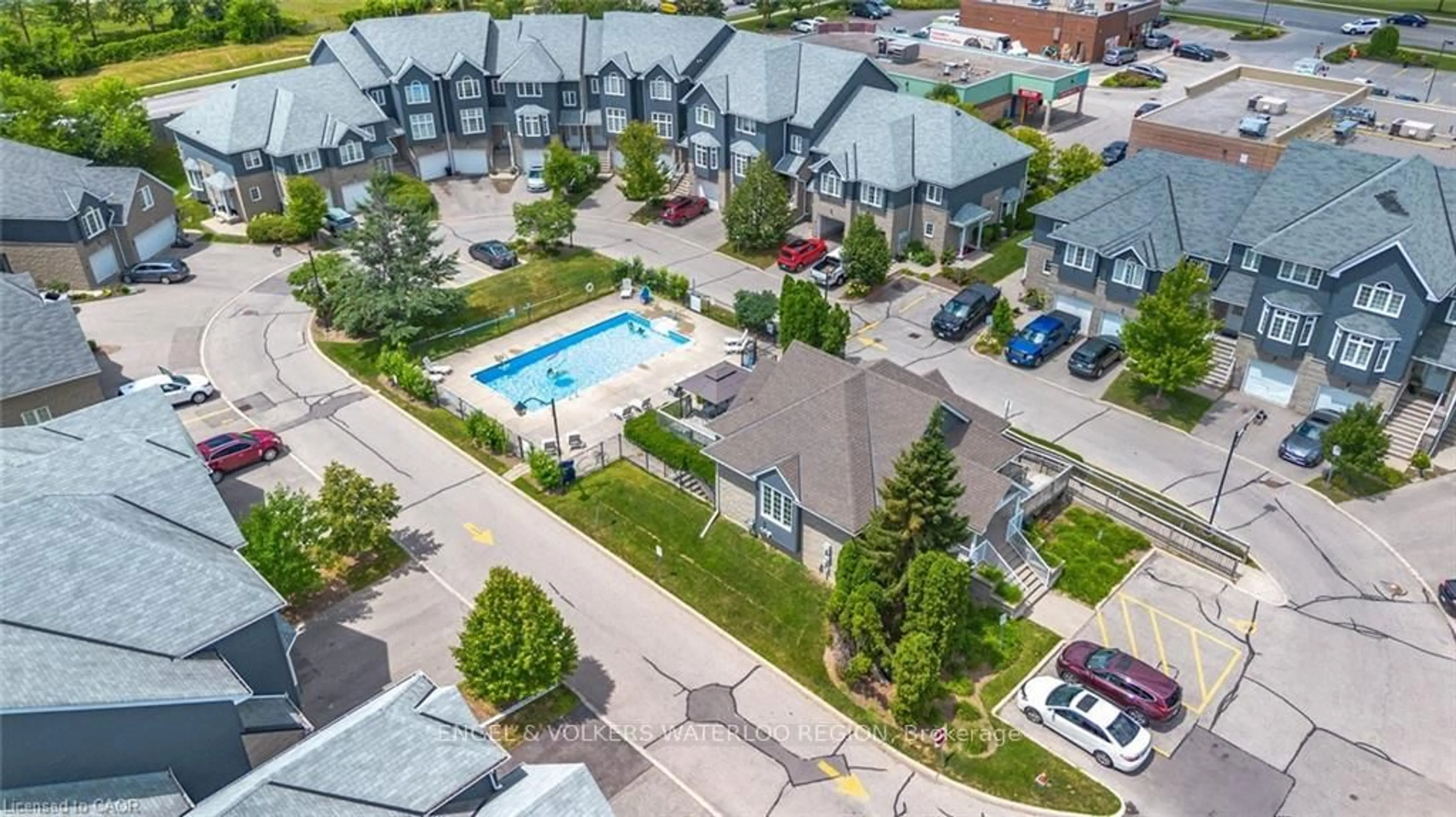 A pic from outside/outdoor area/front of a property/back of a property/a pic from drone, unknown for 199 Saginaw Pkwy #10, Cambridge Ontario N1T 1T9