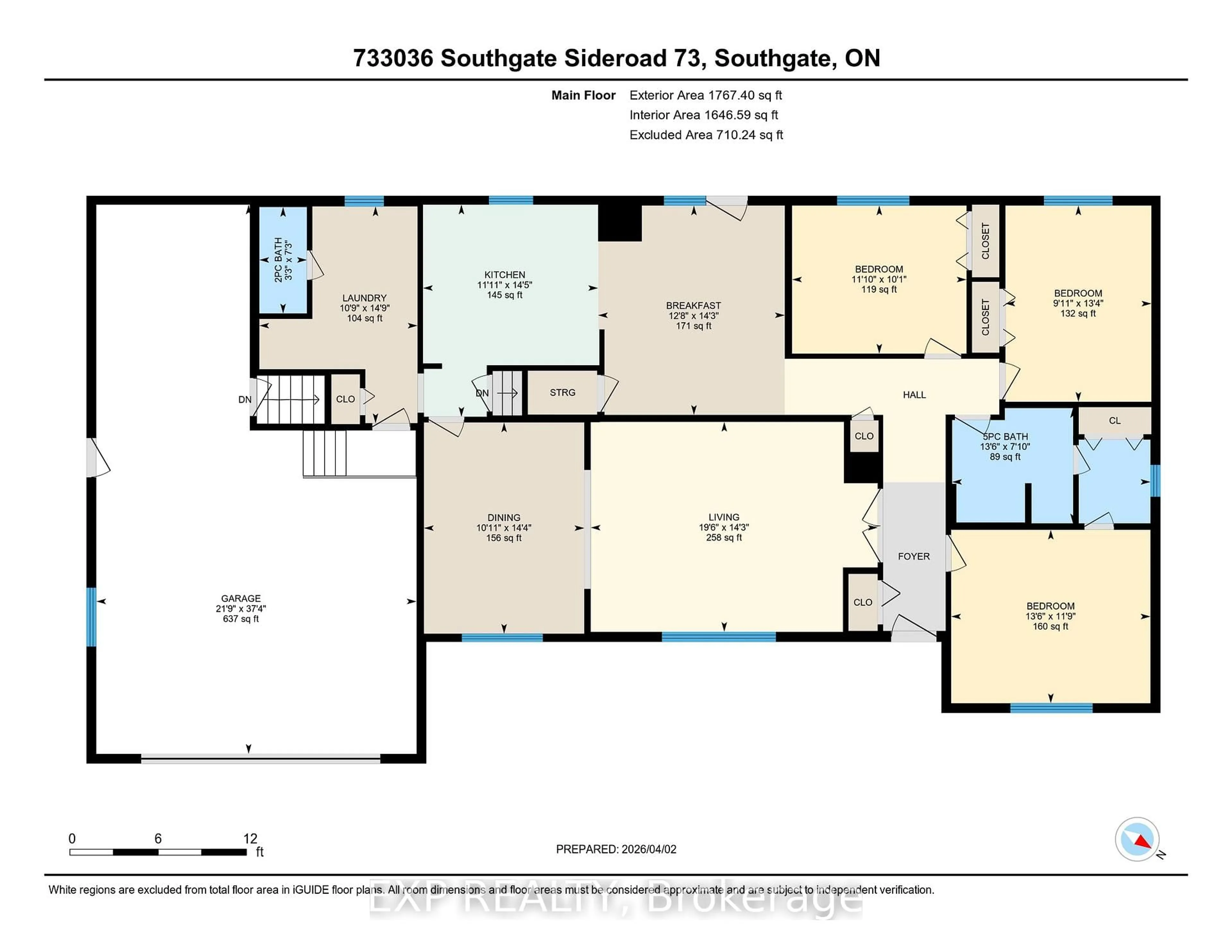 Floor plan for 733036 Southgate 73, Southgate Ontario N0C 1L0
