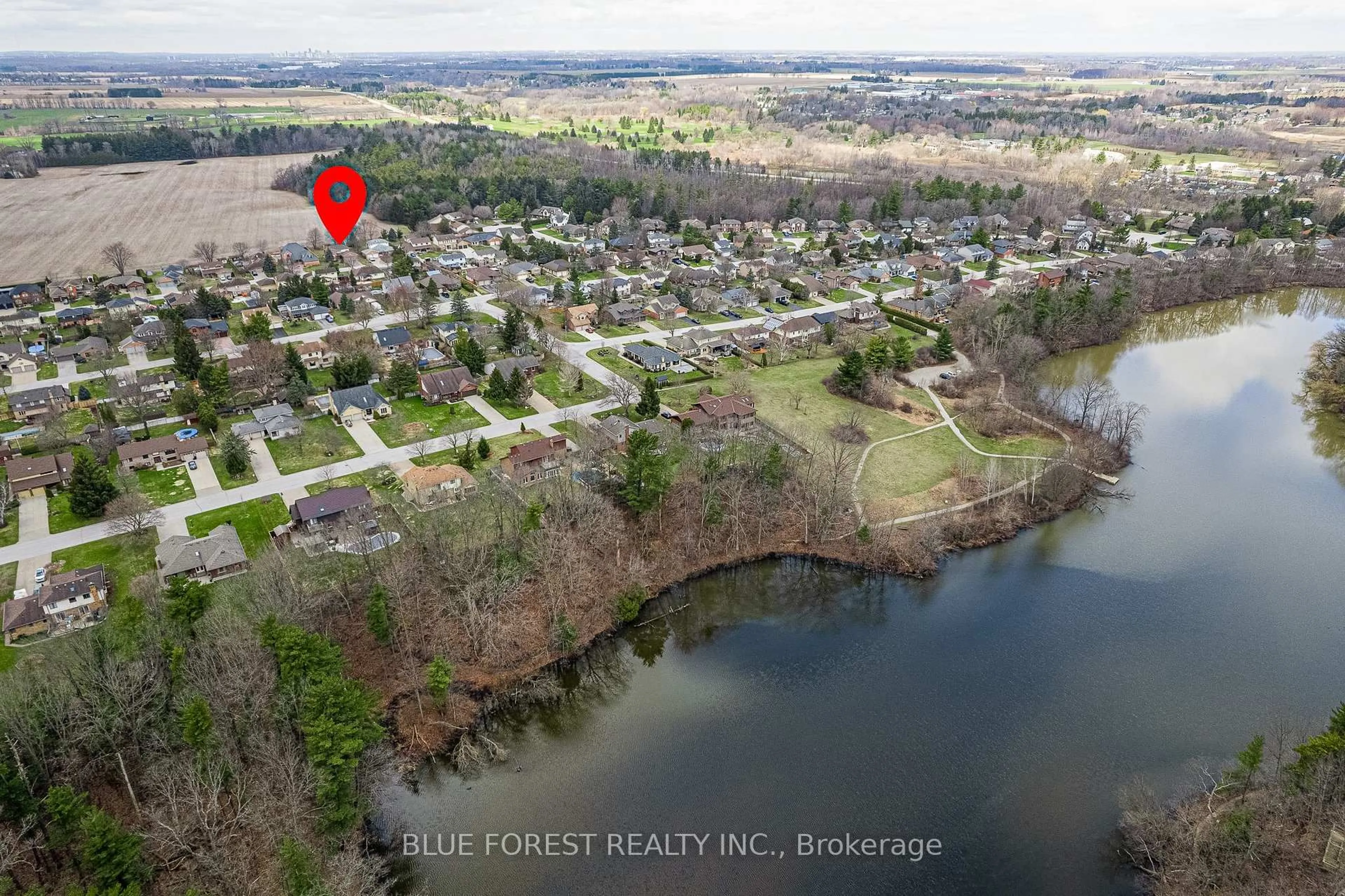 A pic from outside/outdoor area/front of a property/back of a property/a pic from drone, water/lake/river/ocean view for 129 Wheeler Ave, Thames Centre Ontario N0L 1G2