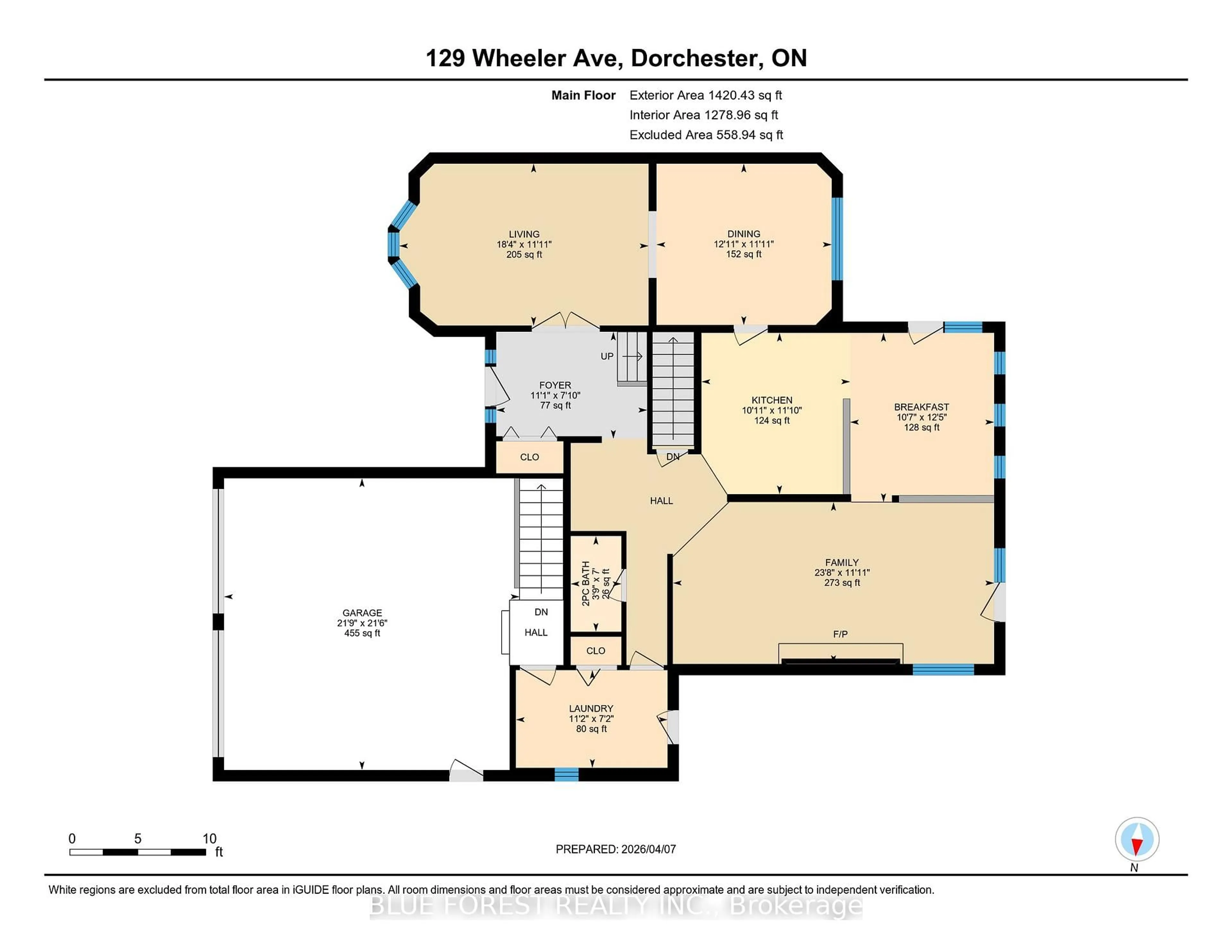 Floor plan for 129 Wheeler Ave, Thames Centre Ontario N0L 1G2