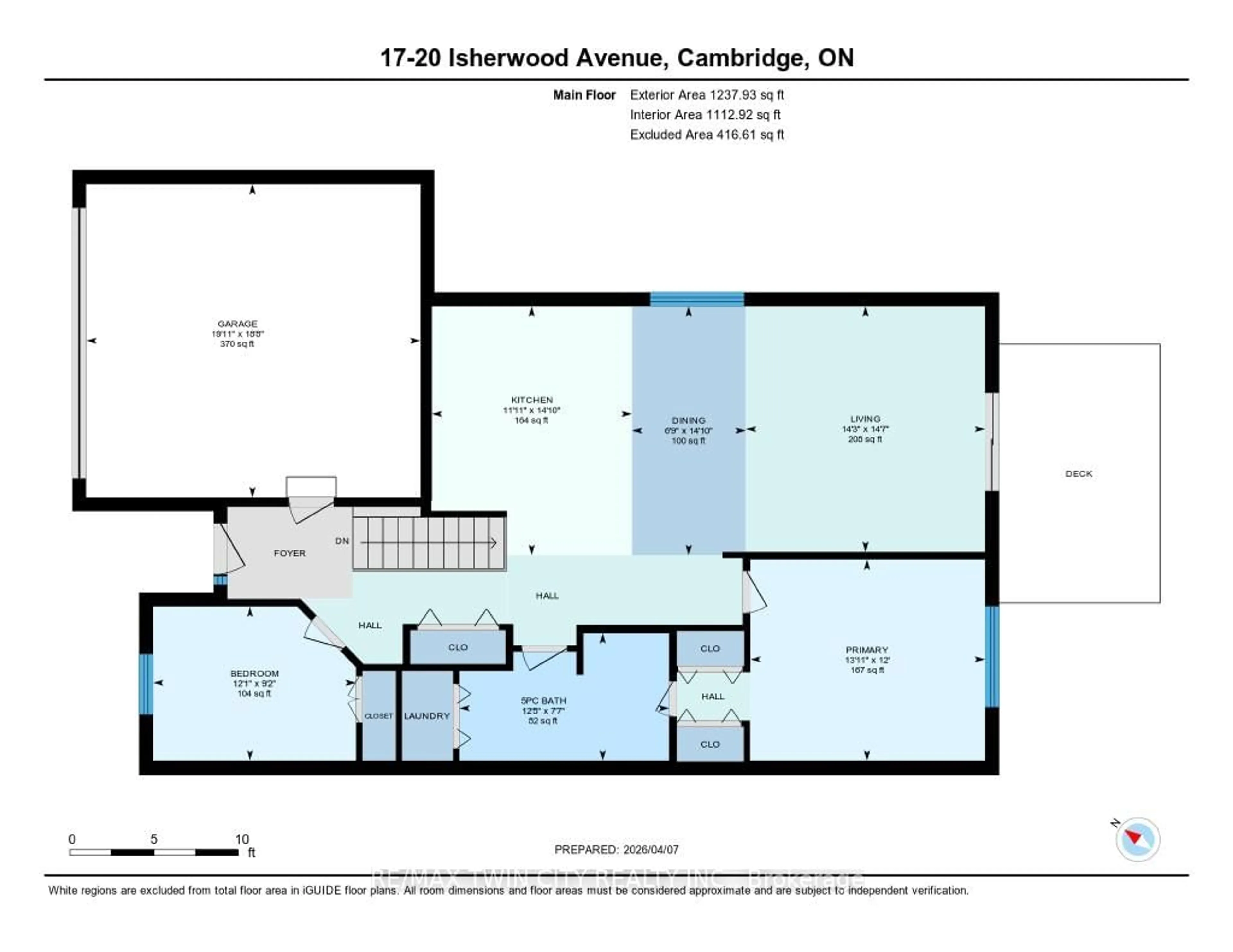 Floor plan for 20 Isherwood Ave #17, Cambridge Ontario N1R 8P9