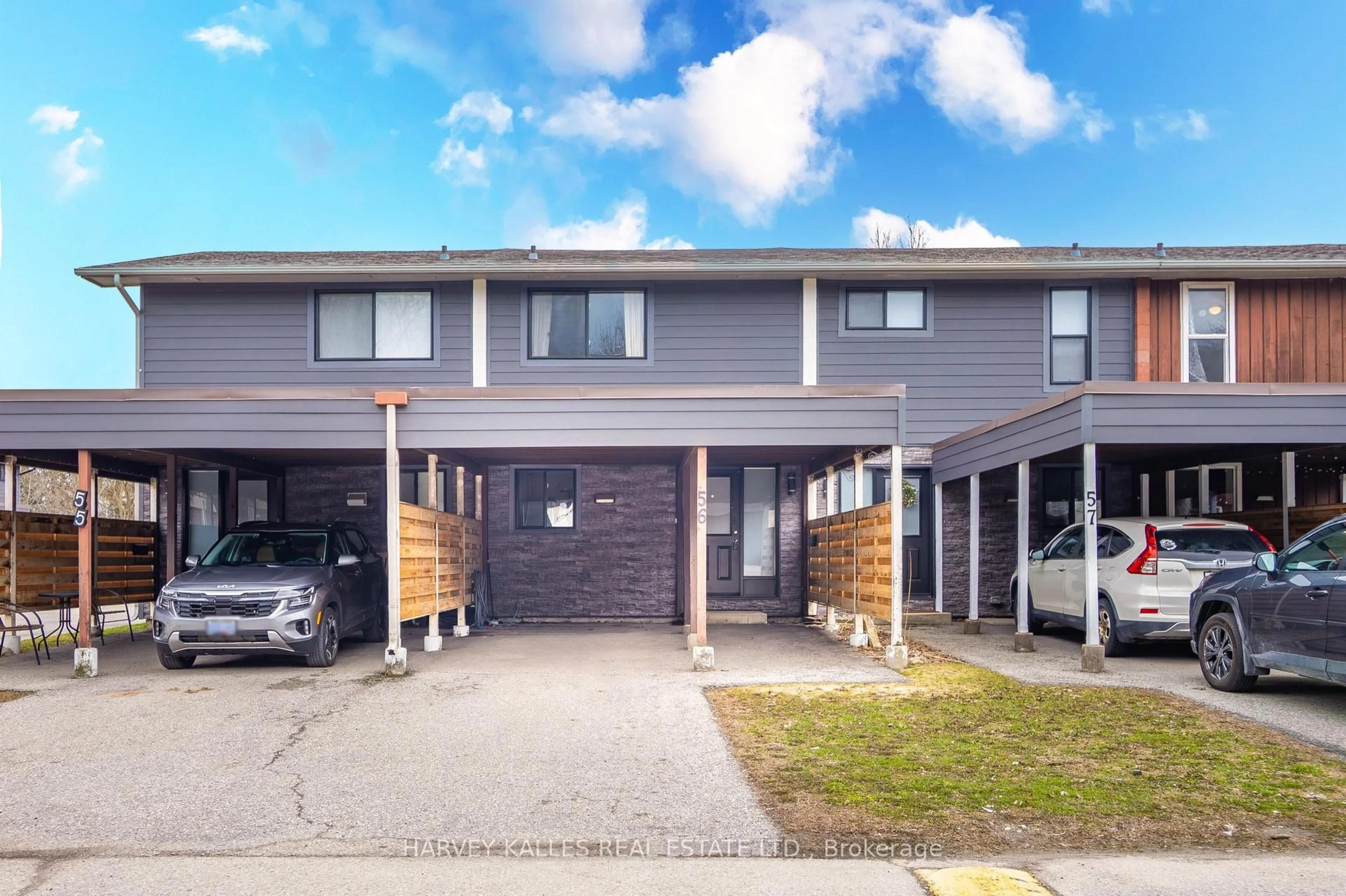 A pic from outside/outdoor area/front of a property/back of a property/a pic from drone, street for 135 Chalmers St #56, Cambridge Ontario N1R 6M2