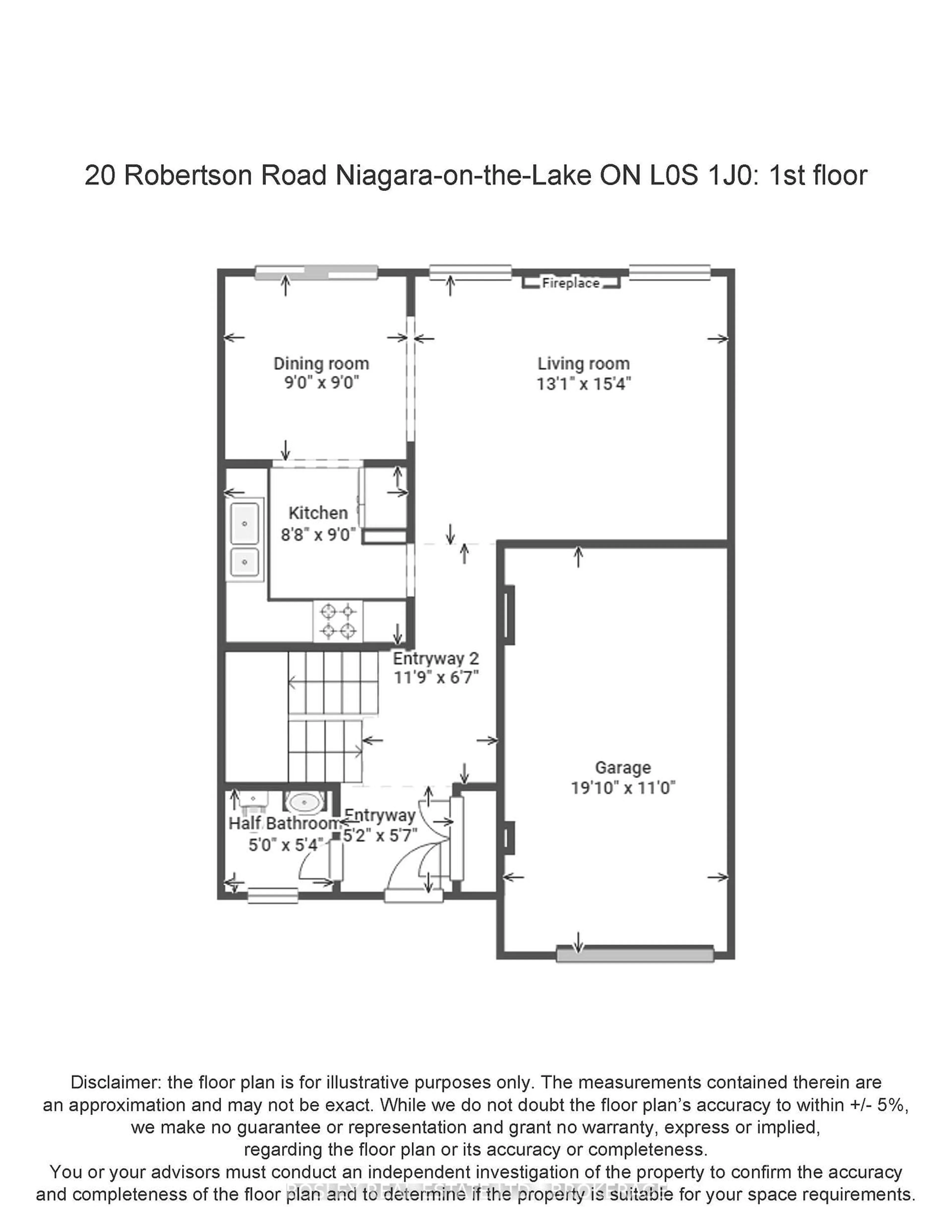 Floor plan for 20 Robertson Rd, Niagara-on-the-Lake Ontario L0S 1J0