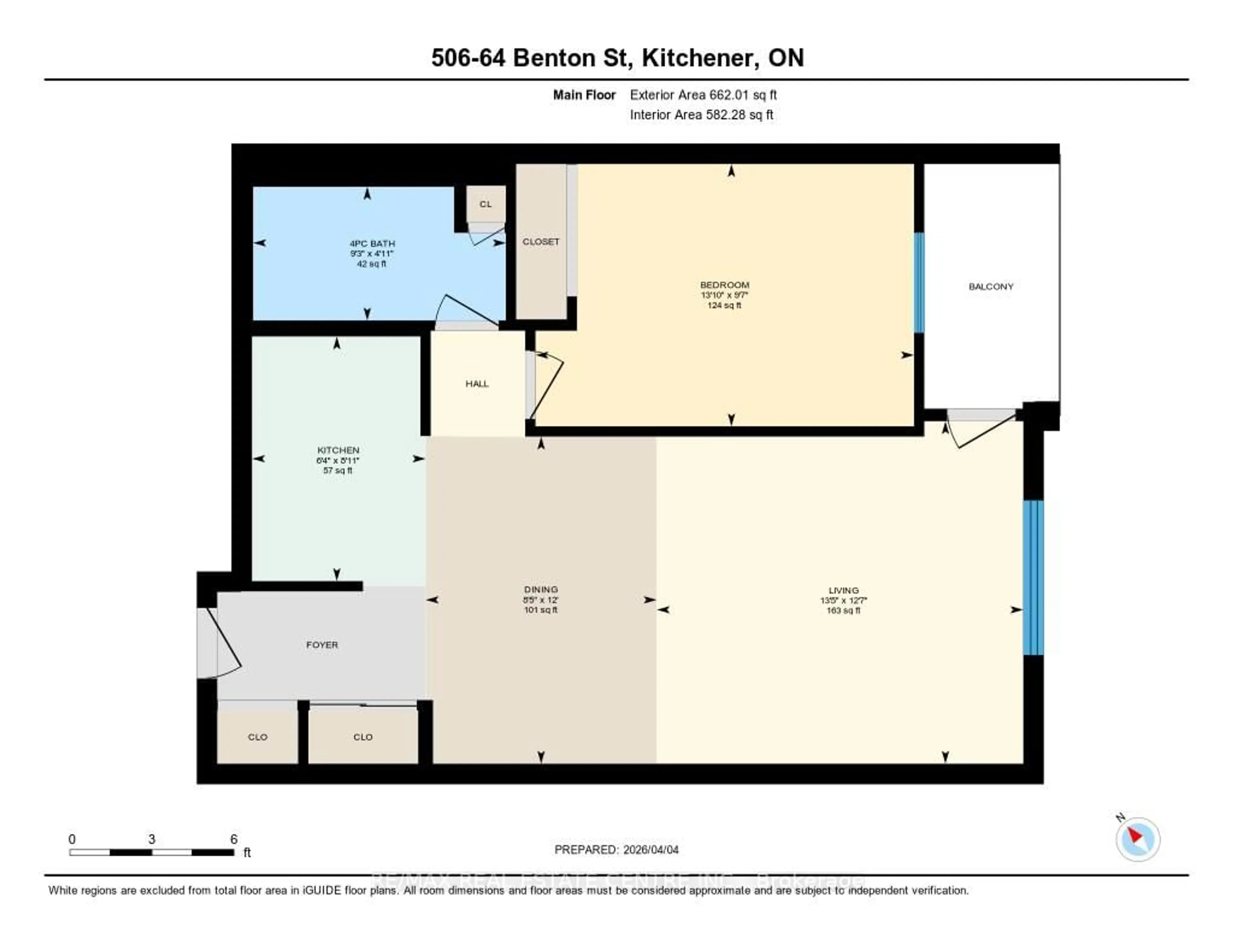 Floor plan for 64 Benton St #506, Kitchener Ontario N2G 4L9