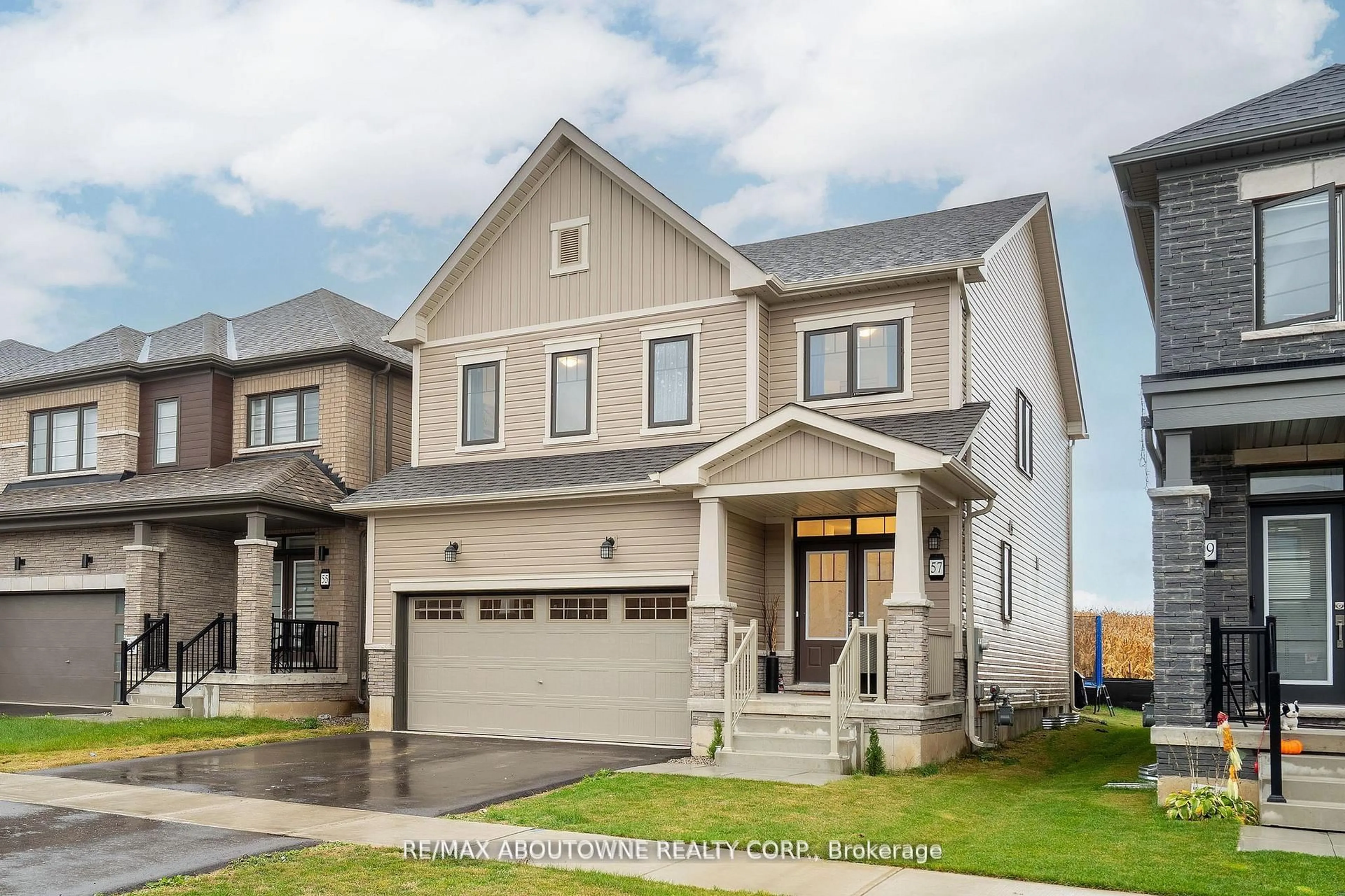 Home with vinyl exterior material, street for 57 Monteith Dr, Brantford Ontario N3T 0W6