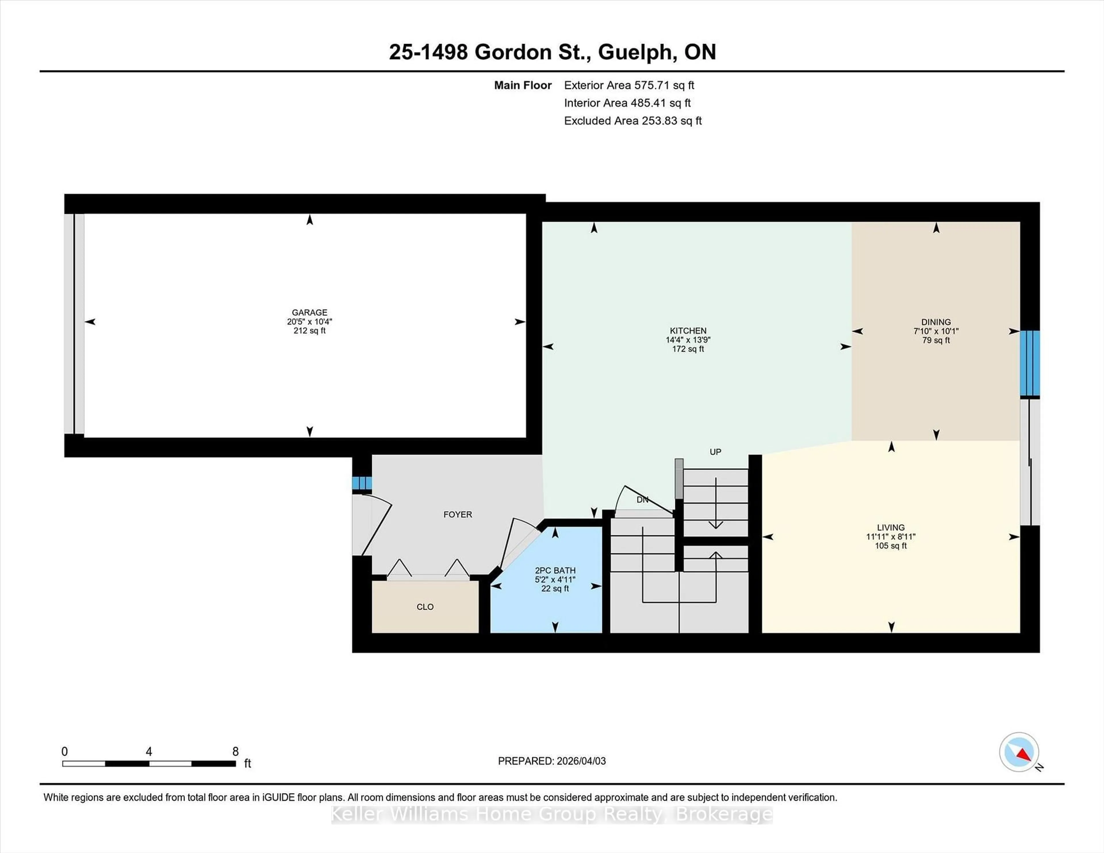 Floor plan for 1498 Gordon St #25, Guelph Ontario N1L 1C8