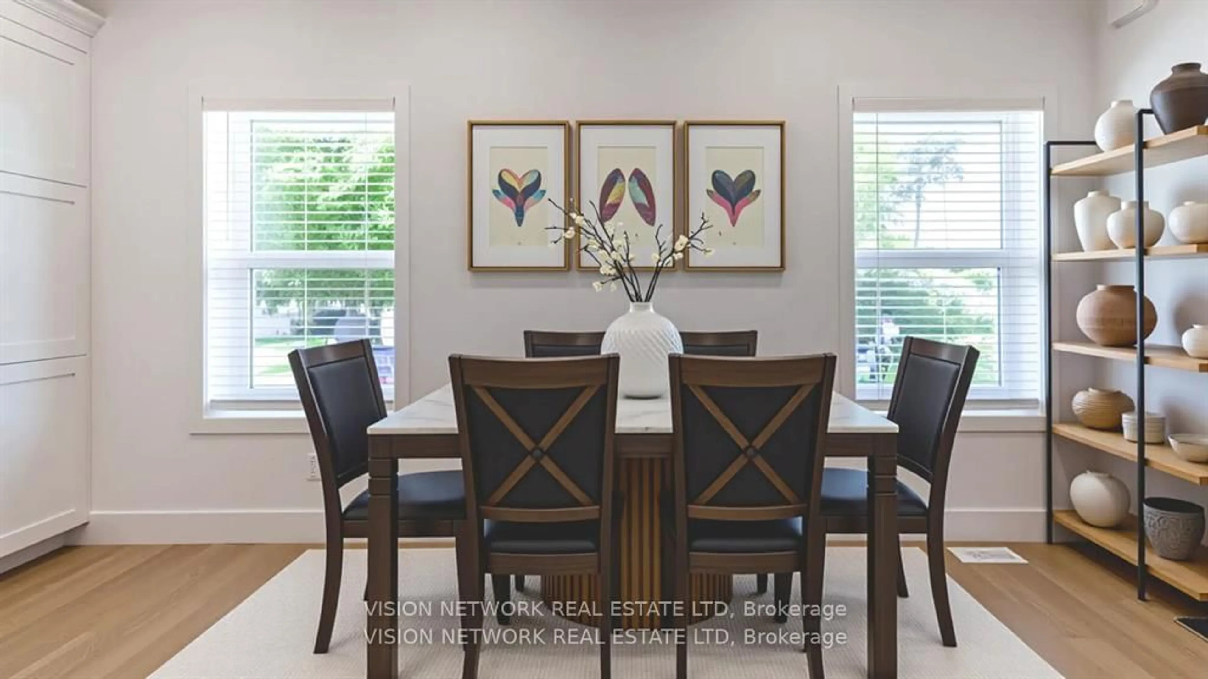 Dining room, wood/laminate floor for 13 Charles St, London North Ontario N6H 1H1