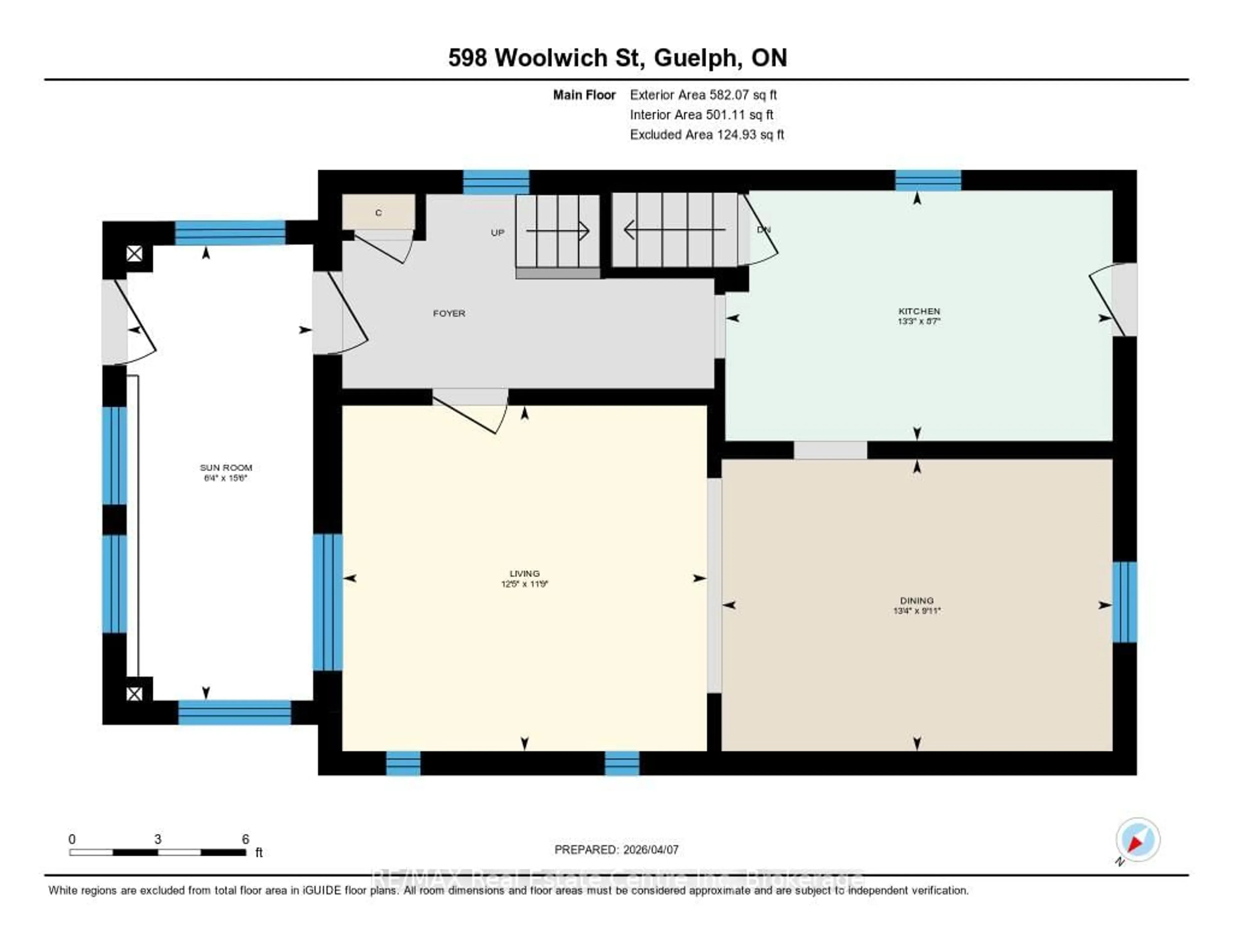 Floor plan for 598 Woolwich St, Guelph Ontario N1H 3Y2
