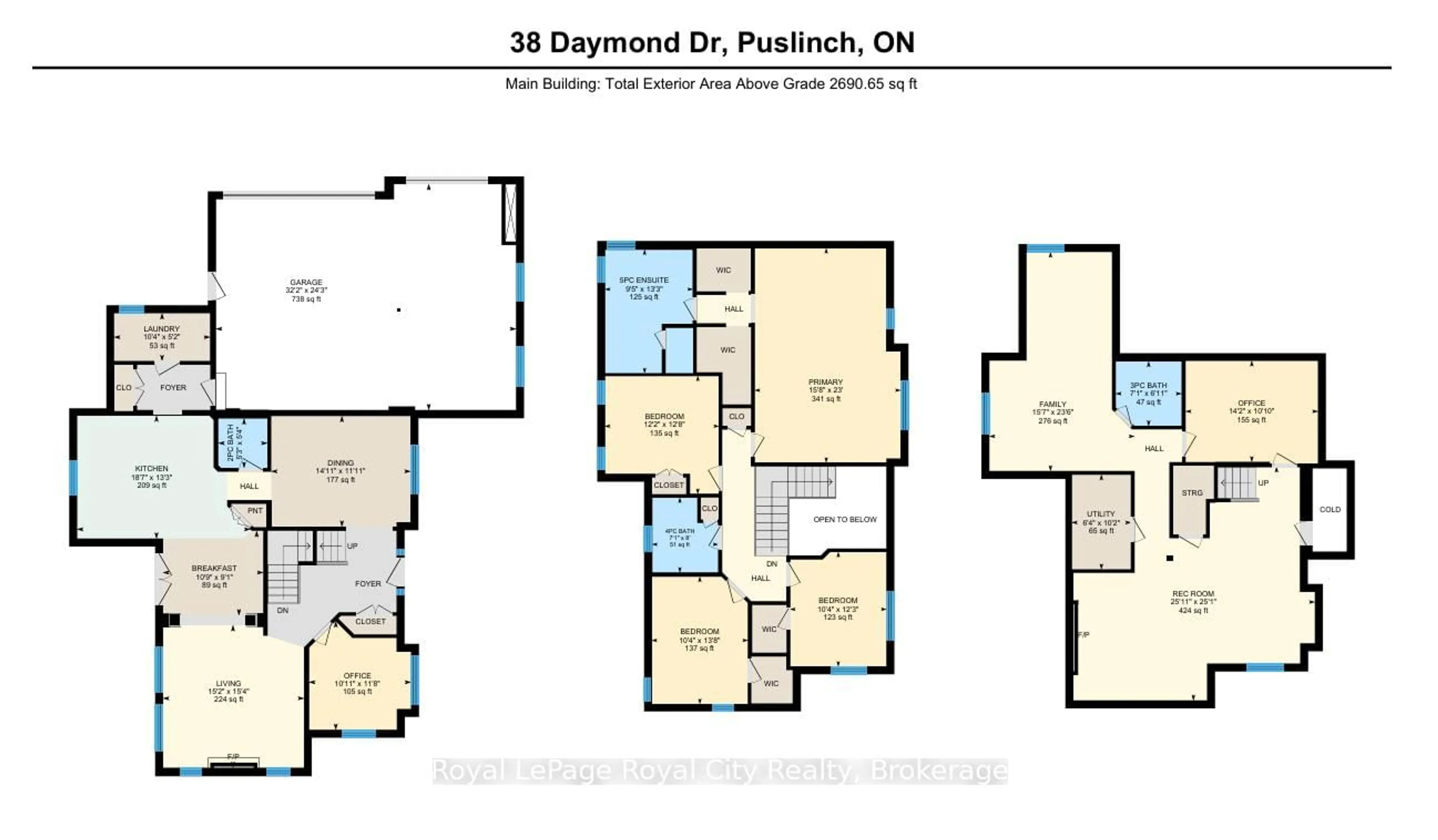 Floor plan for 38 Daymond Dr, Puslinch Ontario N1H 6H9