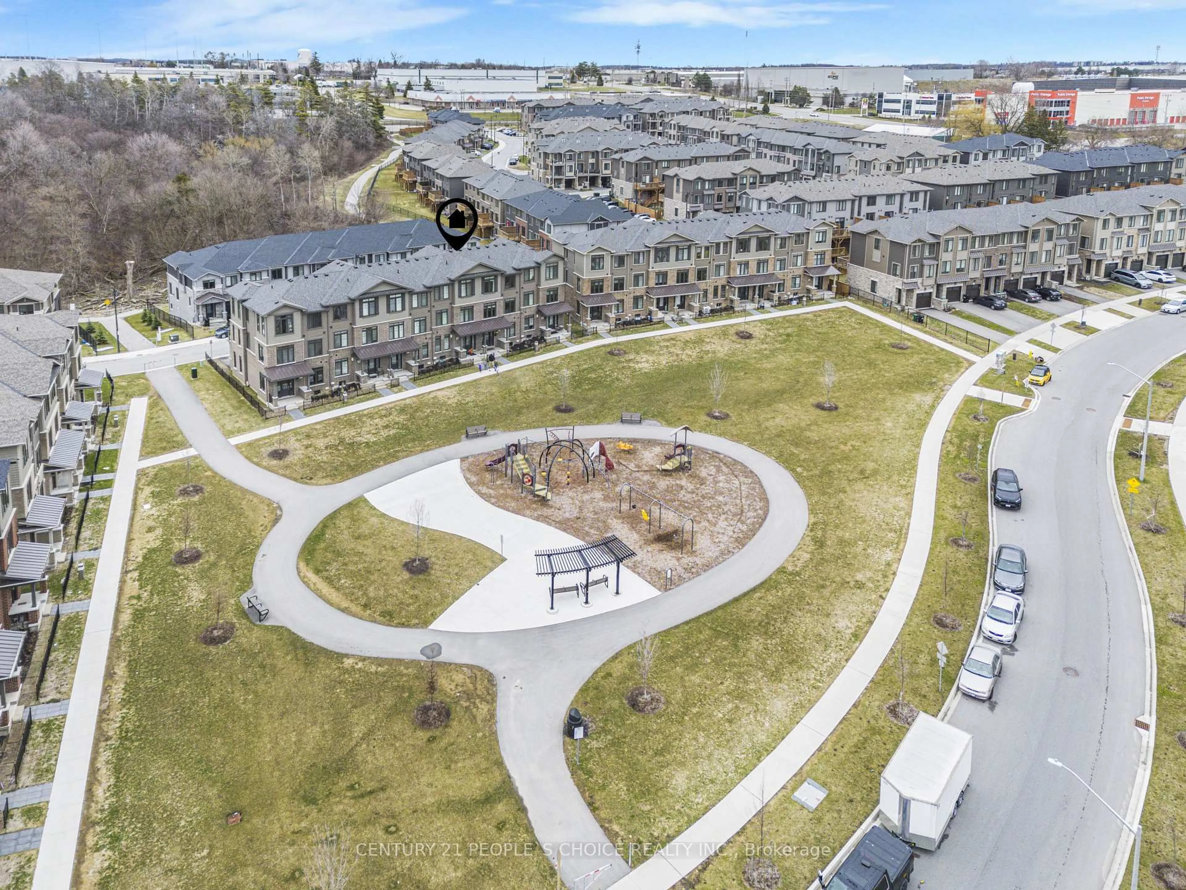 A pic from outside/outdoor area/front of a property/back of a property/a pic from drone, unknown for 10 Birmingham Dr #25, Cambridge Ontario N1R 0C5