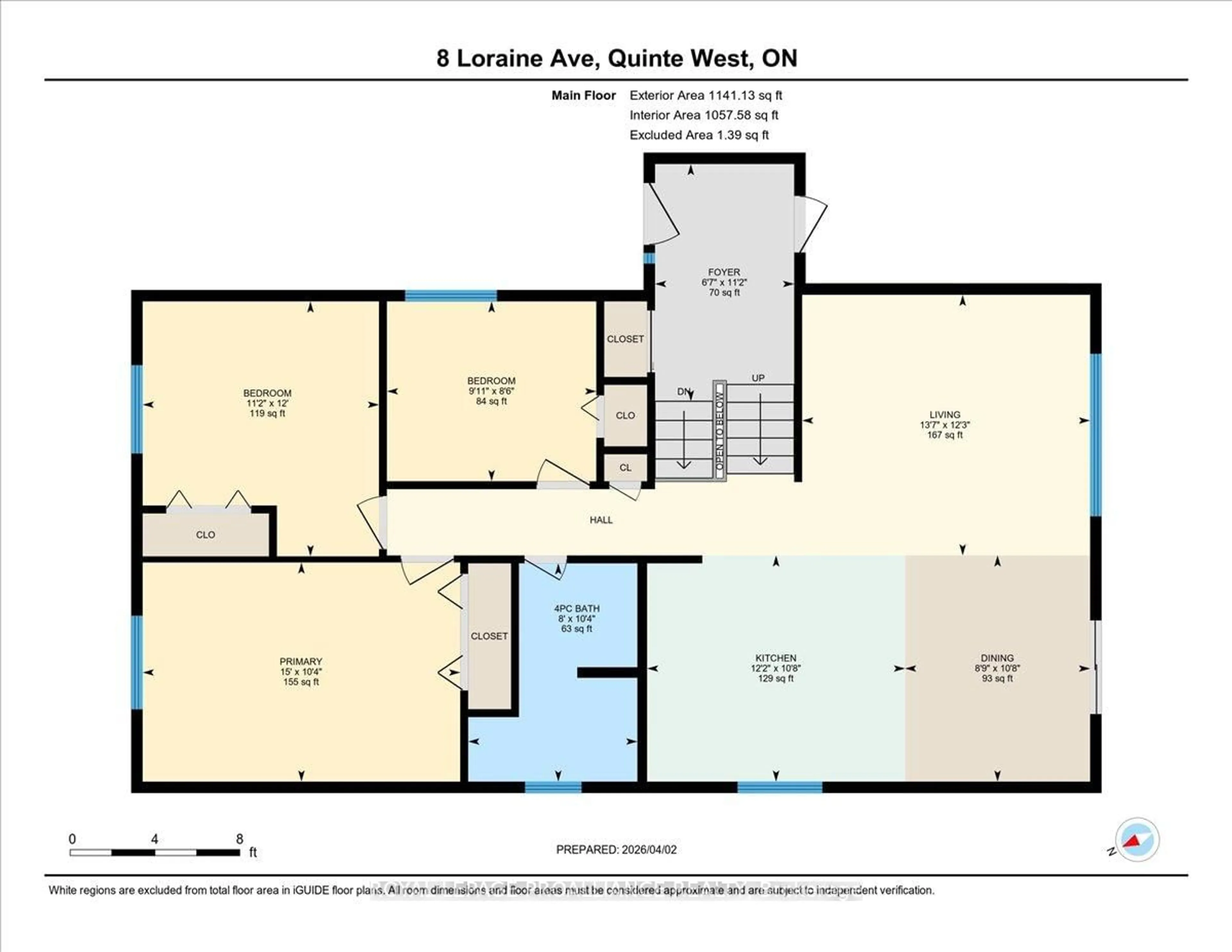 Floor plan for 8 Loraine Ave, Quinte West Ontario K8V 6M1