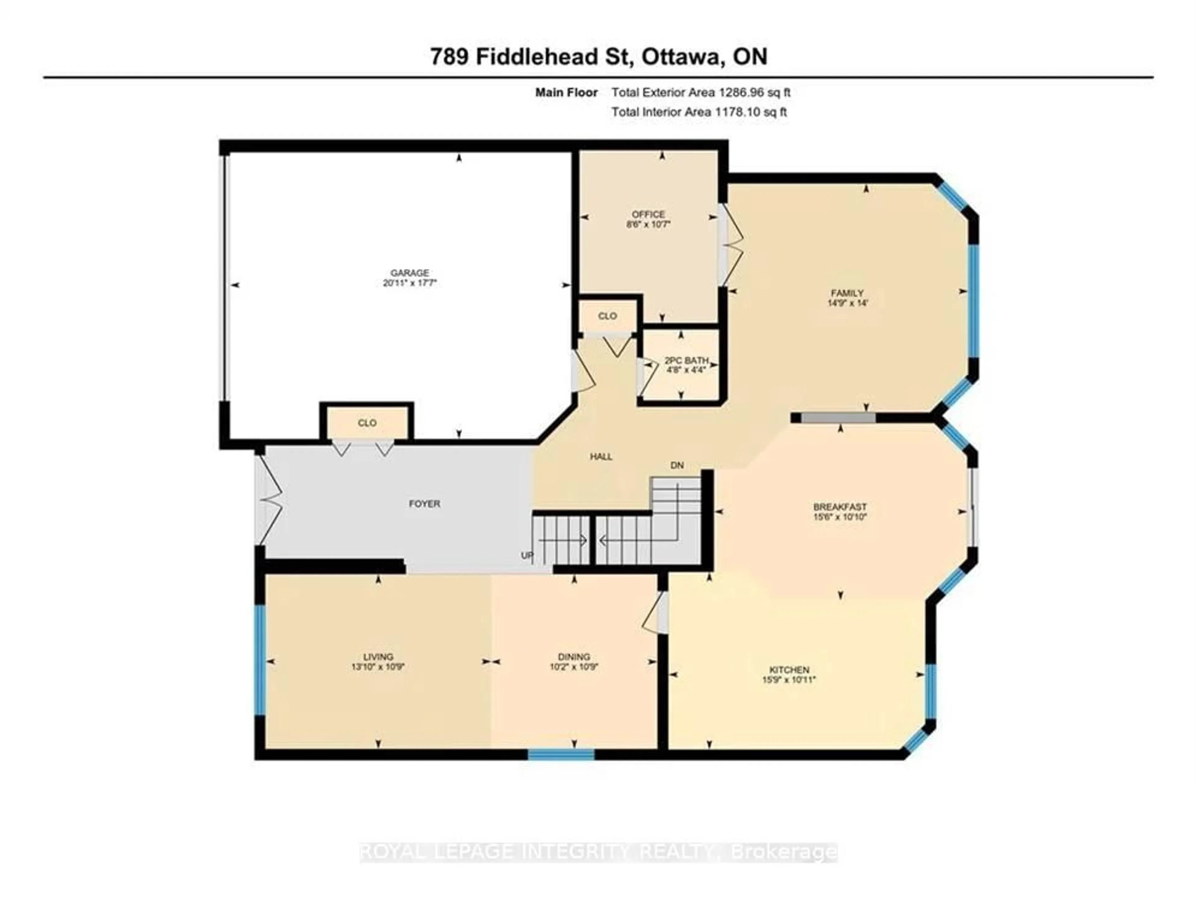Floor plan for 789 Fiddlehead St, Ottawa Ontario K1T 0N2