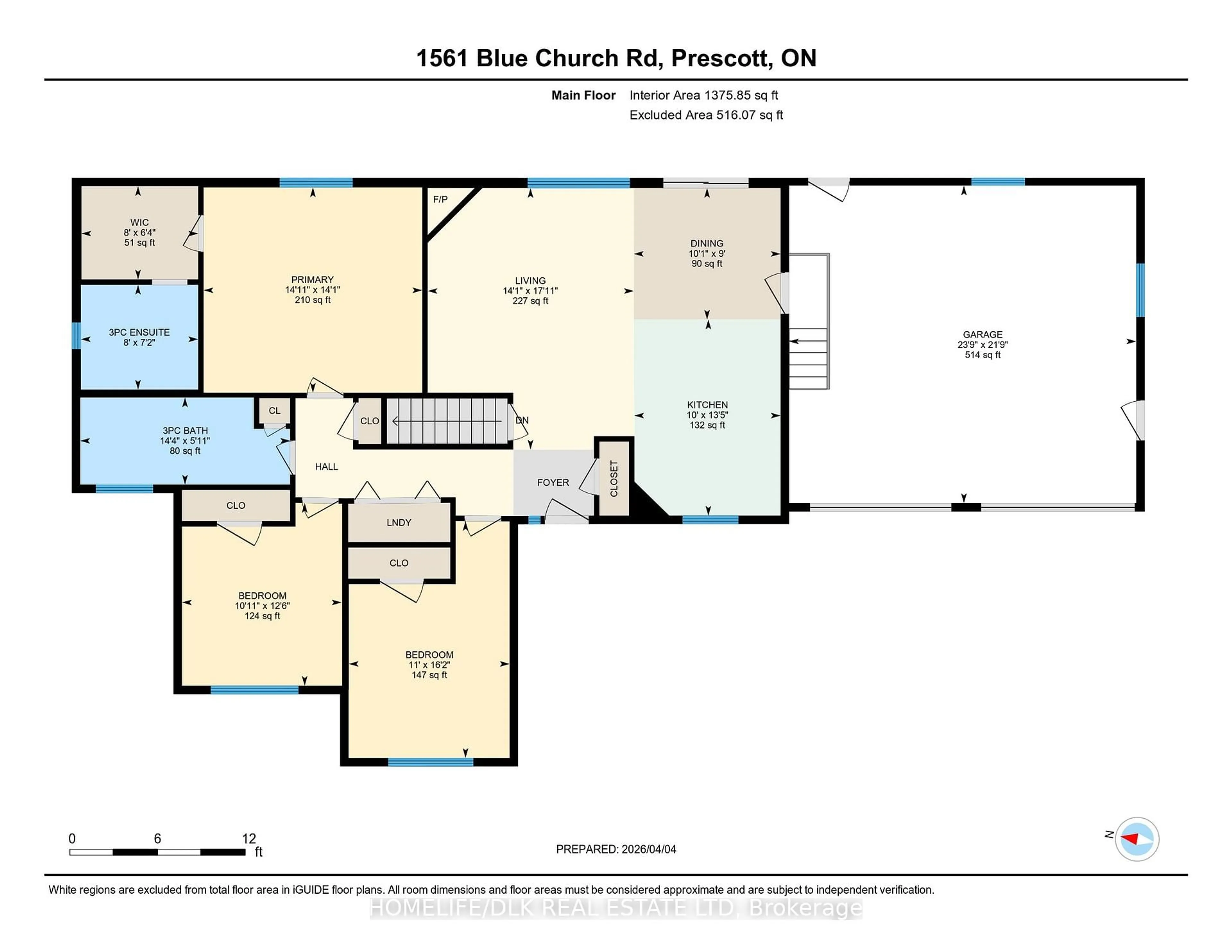 Floor plan for 1561 Blue Church Rd, Augusta Ontario K0E 1T0
