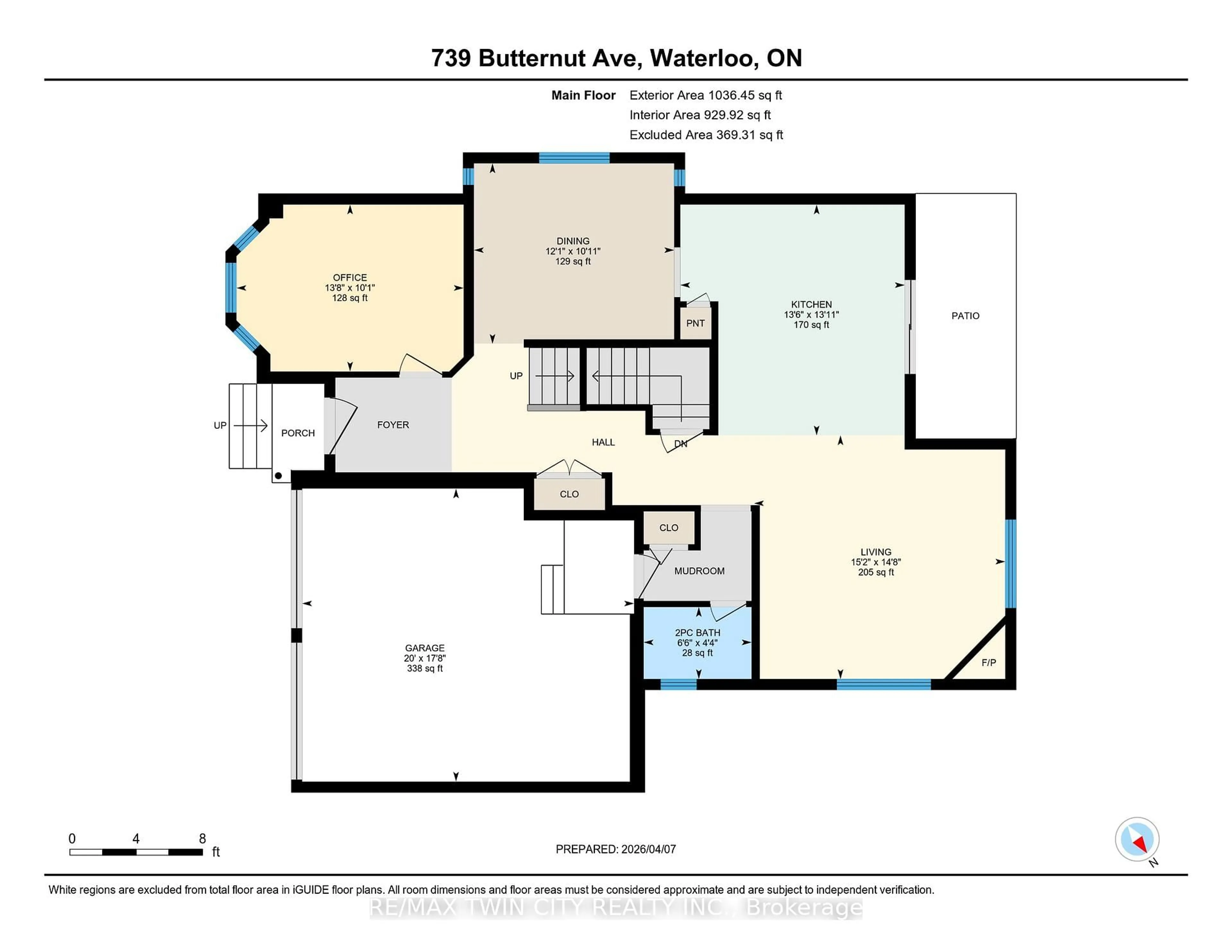 Floor plan for 739 Butternut Ave, Waterloo Ontario N2V 2M3