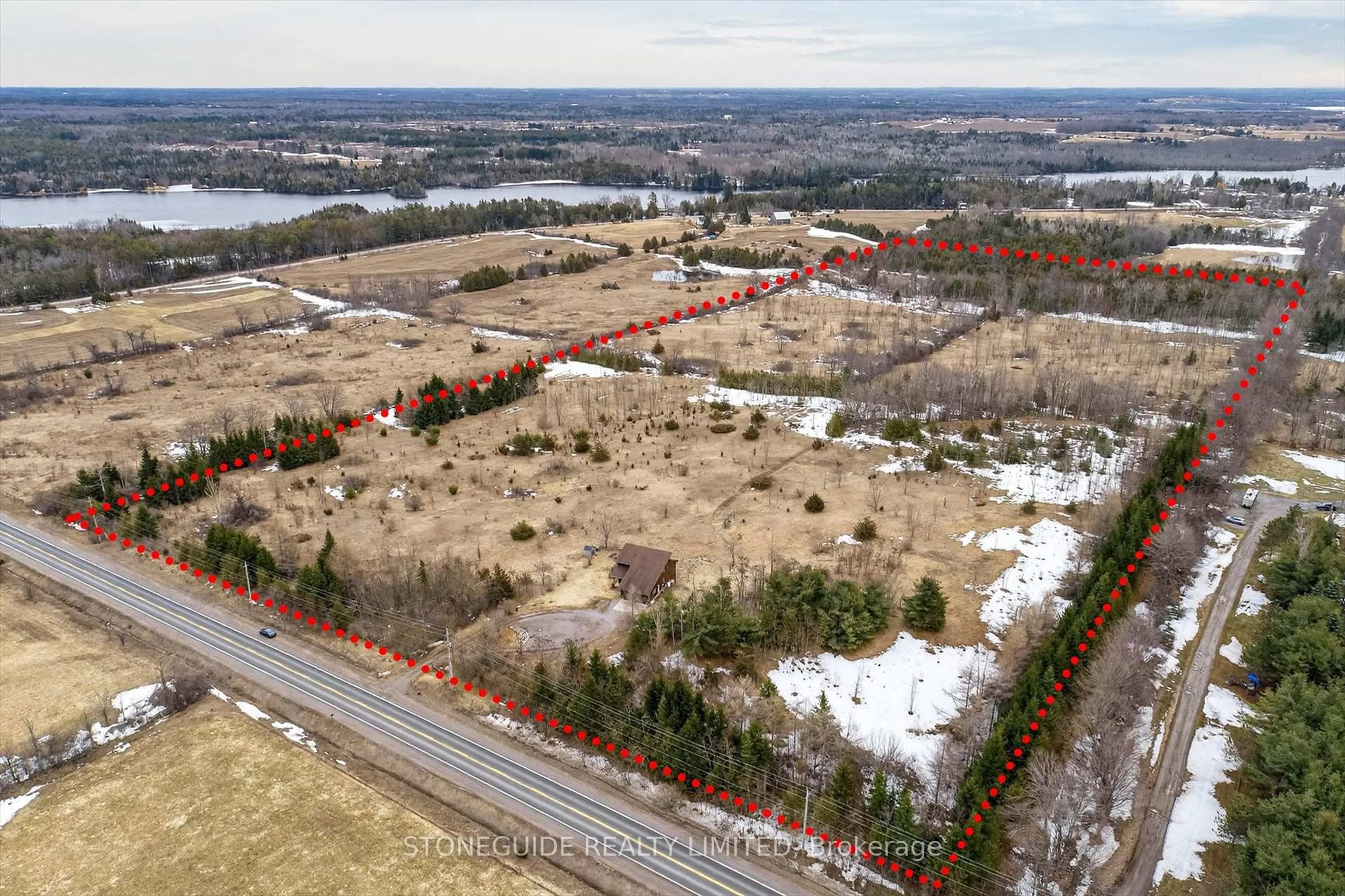 A pic from outside/outdoor area/front of a property/back of a property/a pic from drone, forest/trees view for 2509 12th Line, Selwyn Ontario K0L 2H0