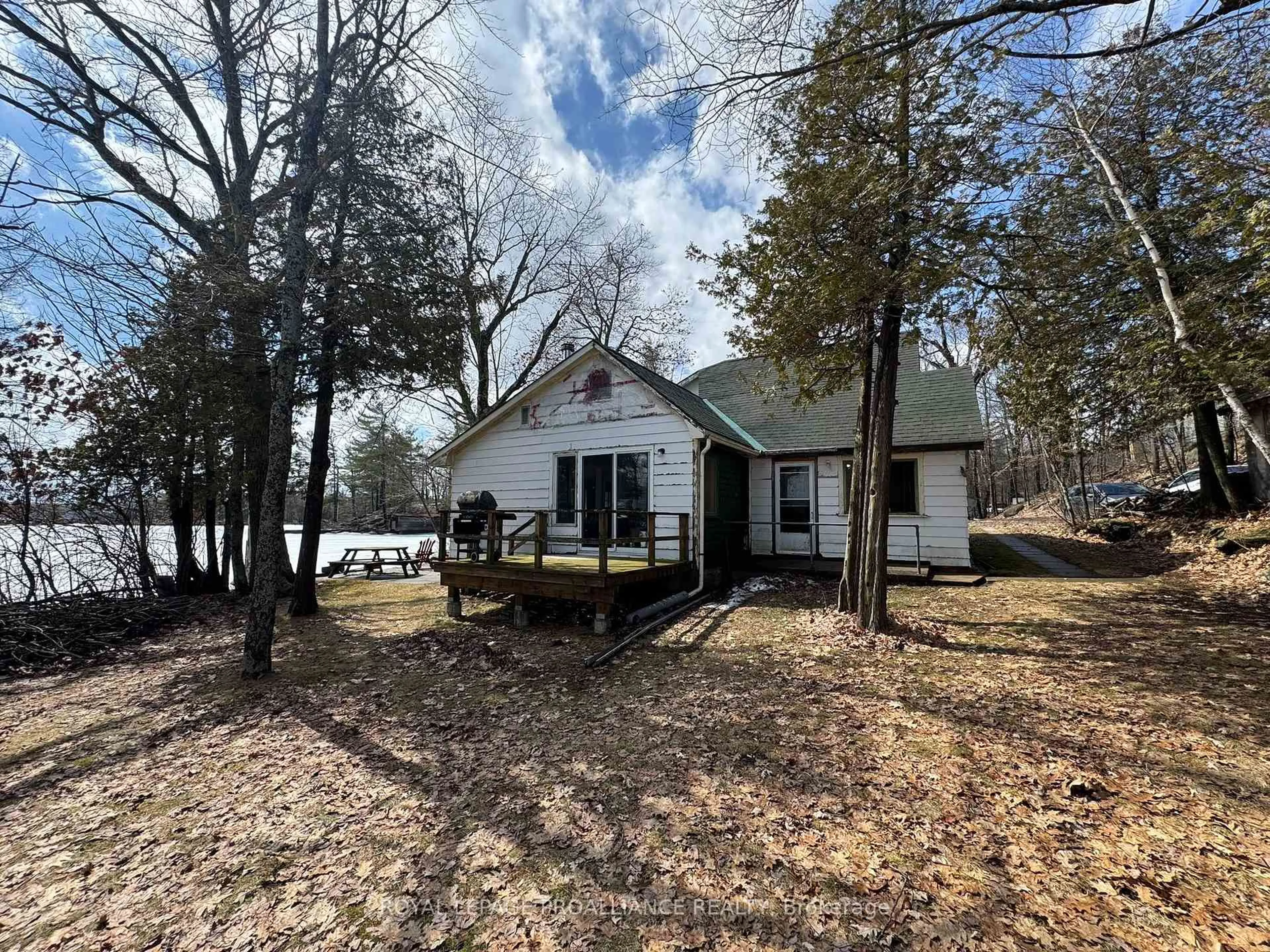 A pic from outside/outdoor area/front of a property/back of a property/a pic from drone, water/lake/river/ocean view for 71 Fire 15 Rte, North Kawartha Ontario K0L 3E0