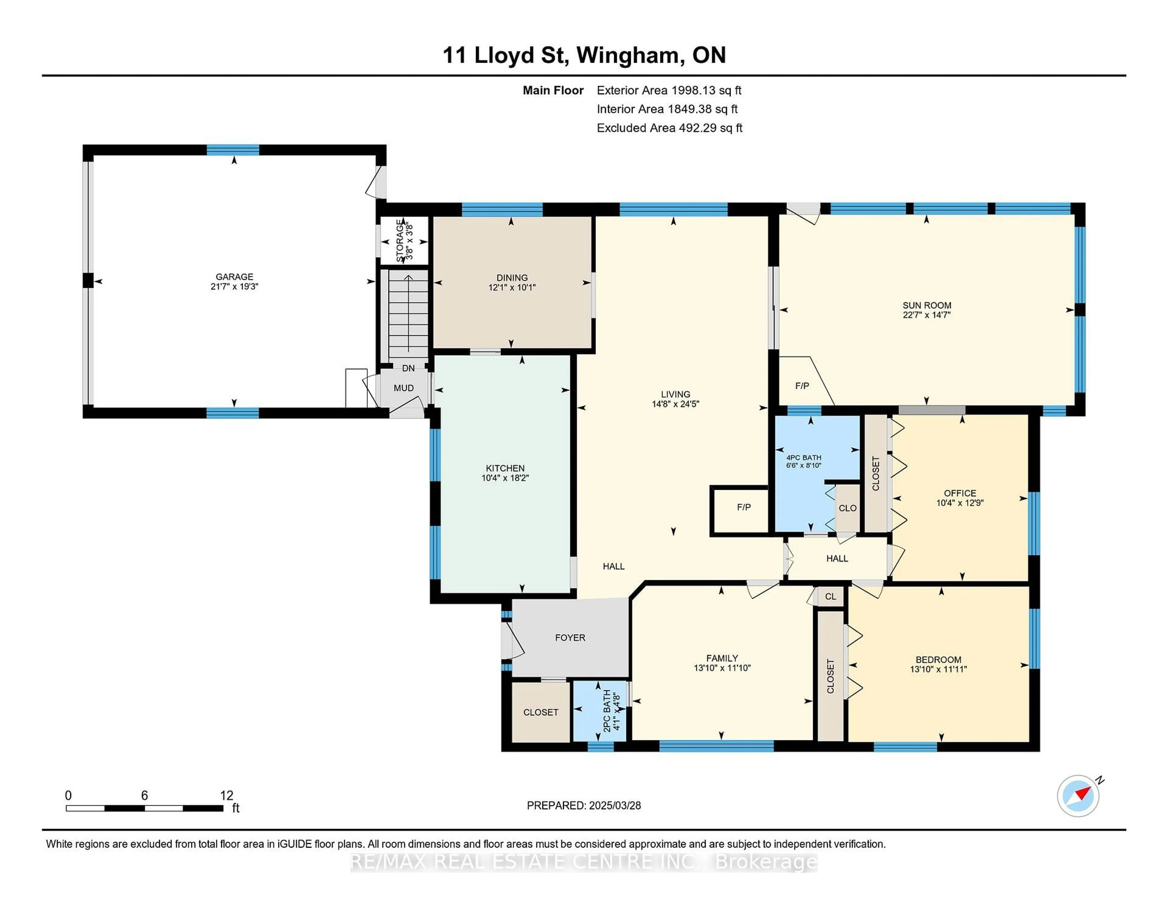 Floor plan for 11 Lloyd St, North Huron Ontario N0G 2W0