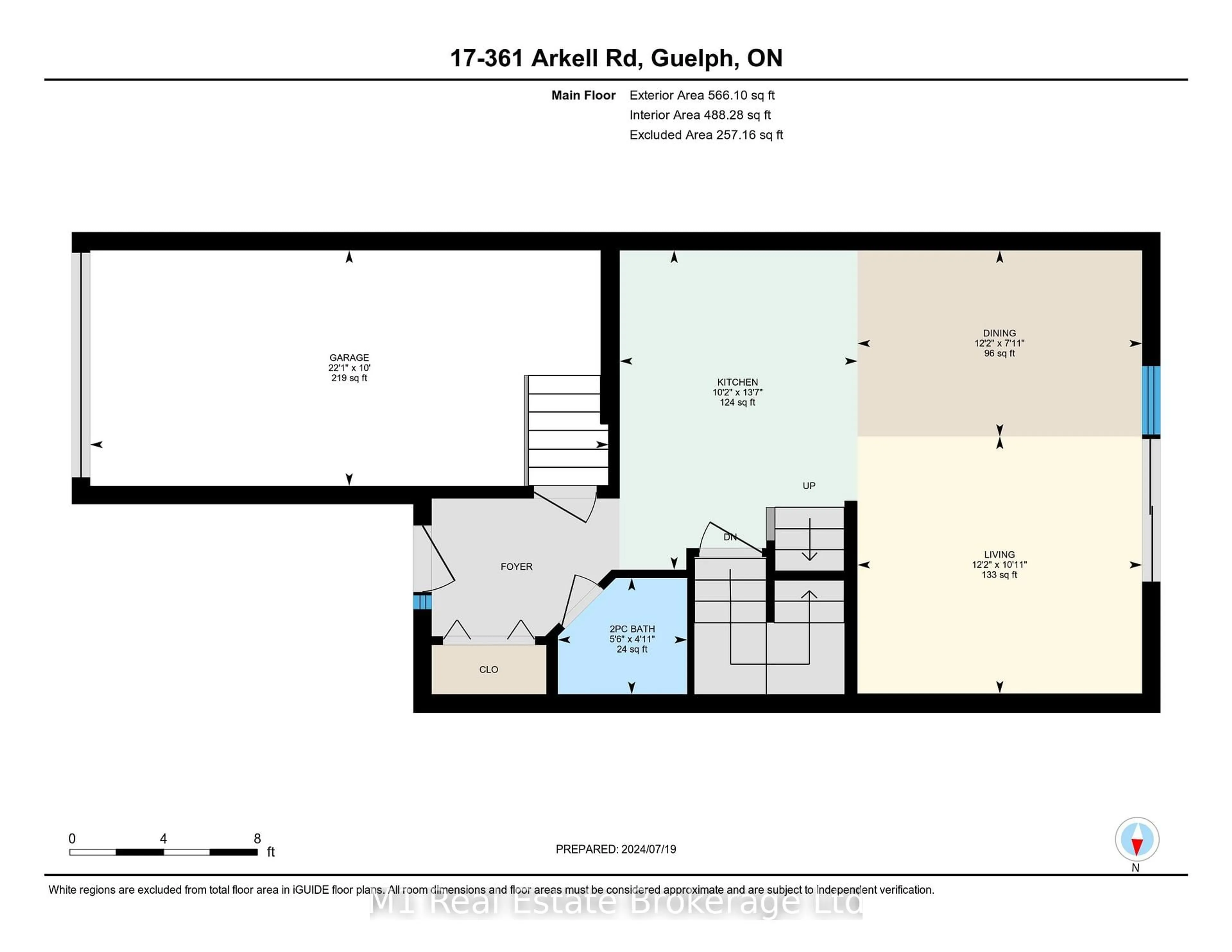 Floor plan for 361 ARKELL Rd #17, Guelph Ontario N1L 1E5
