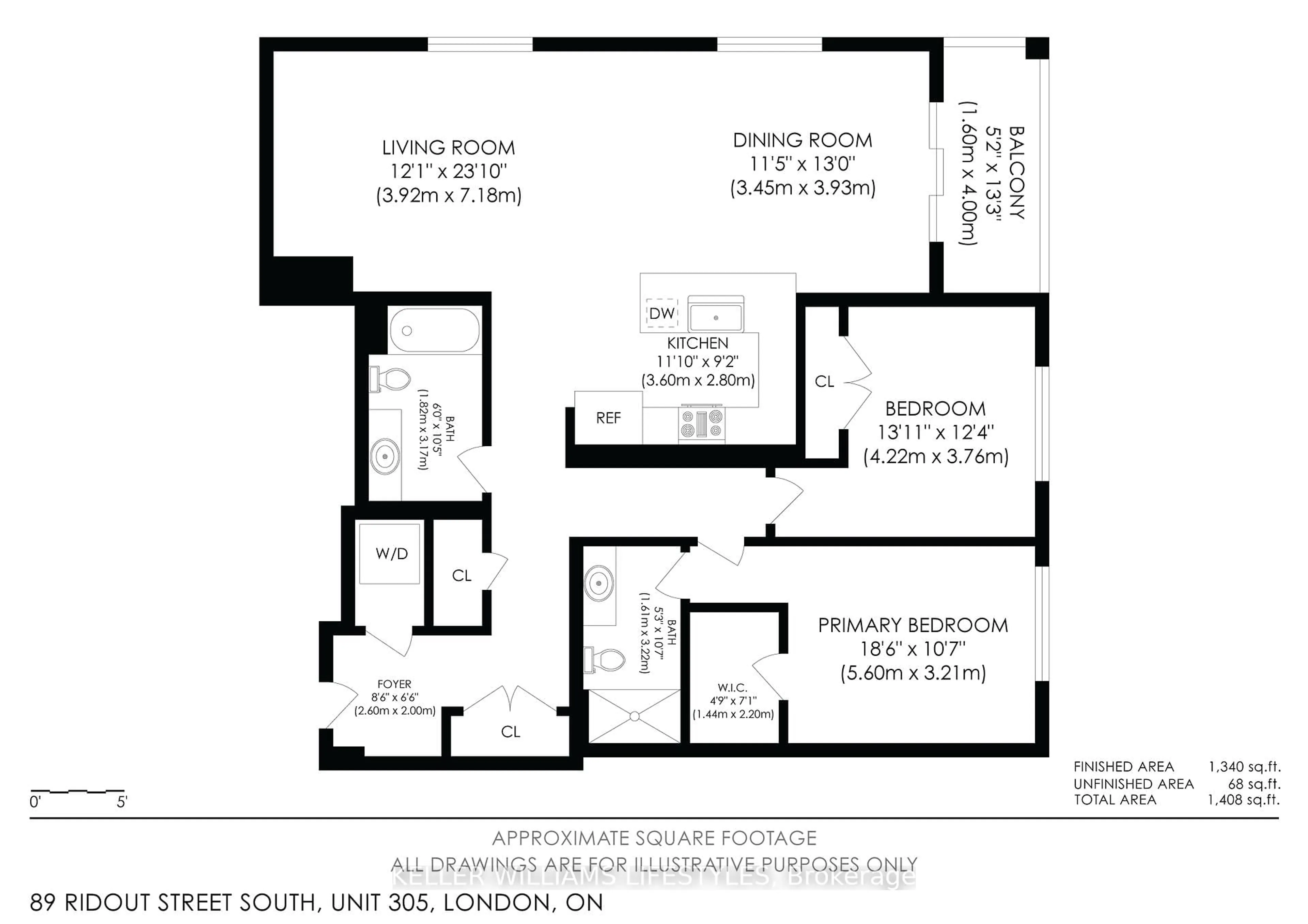 Floor plan for 89 RIDOUT St #305, London South Ontario N6C 3X2