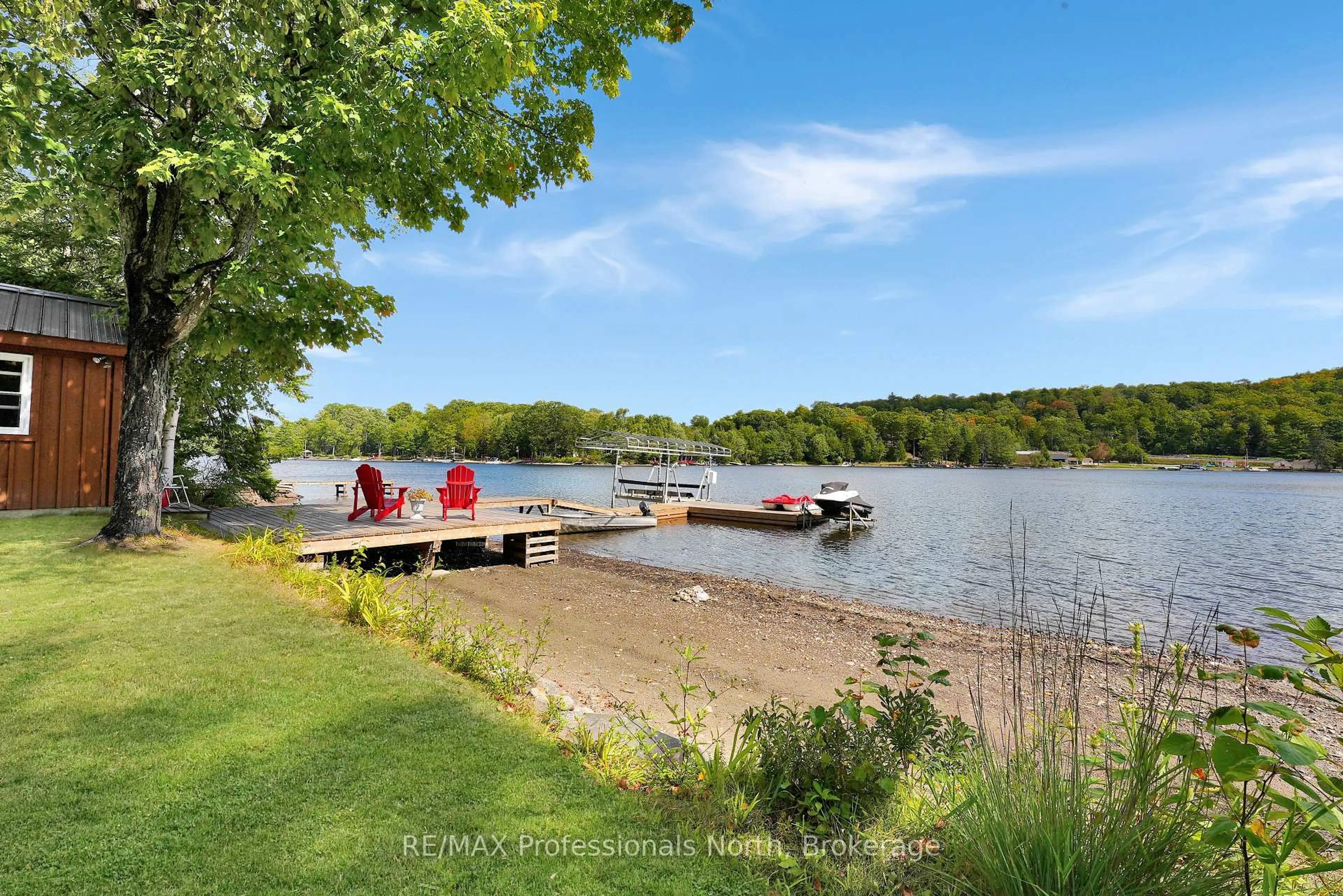 Patio, water/lake/river/ocean view for 1342 Twelve Mile Lake Rd, Minden Hills Ontario K0M 2K0