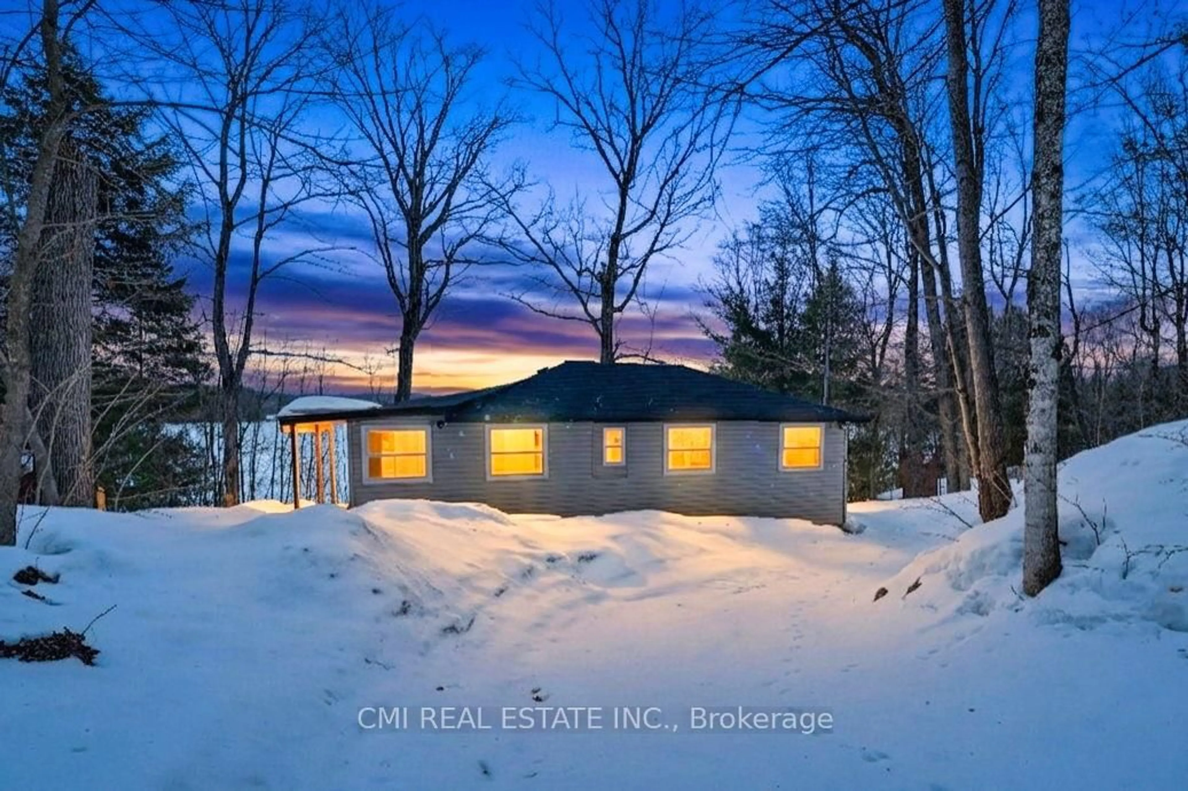 A pic from outside/outdoor area/front of a property/back of a property/a pic from drone, water/lake/river/ocean view for 63 Sunnylea Ave, Armour Ontario P0A 1L0