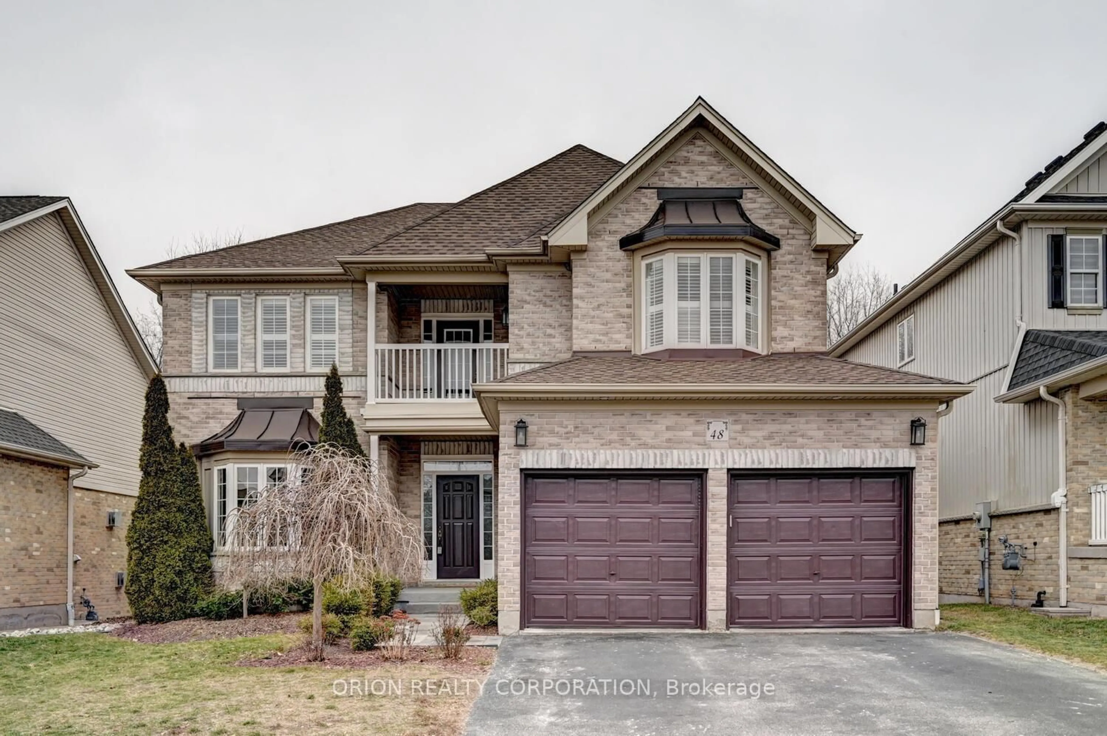 Home with brick exterior material, street for 48 Apple Ridge Dr, Kitchener Ontario N2P 2S2