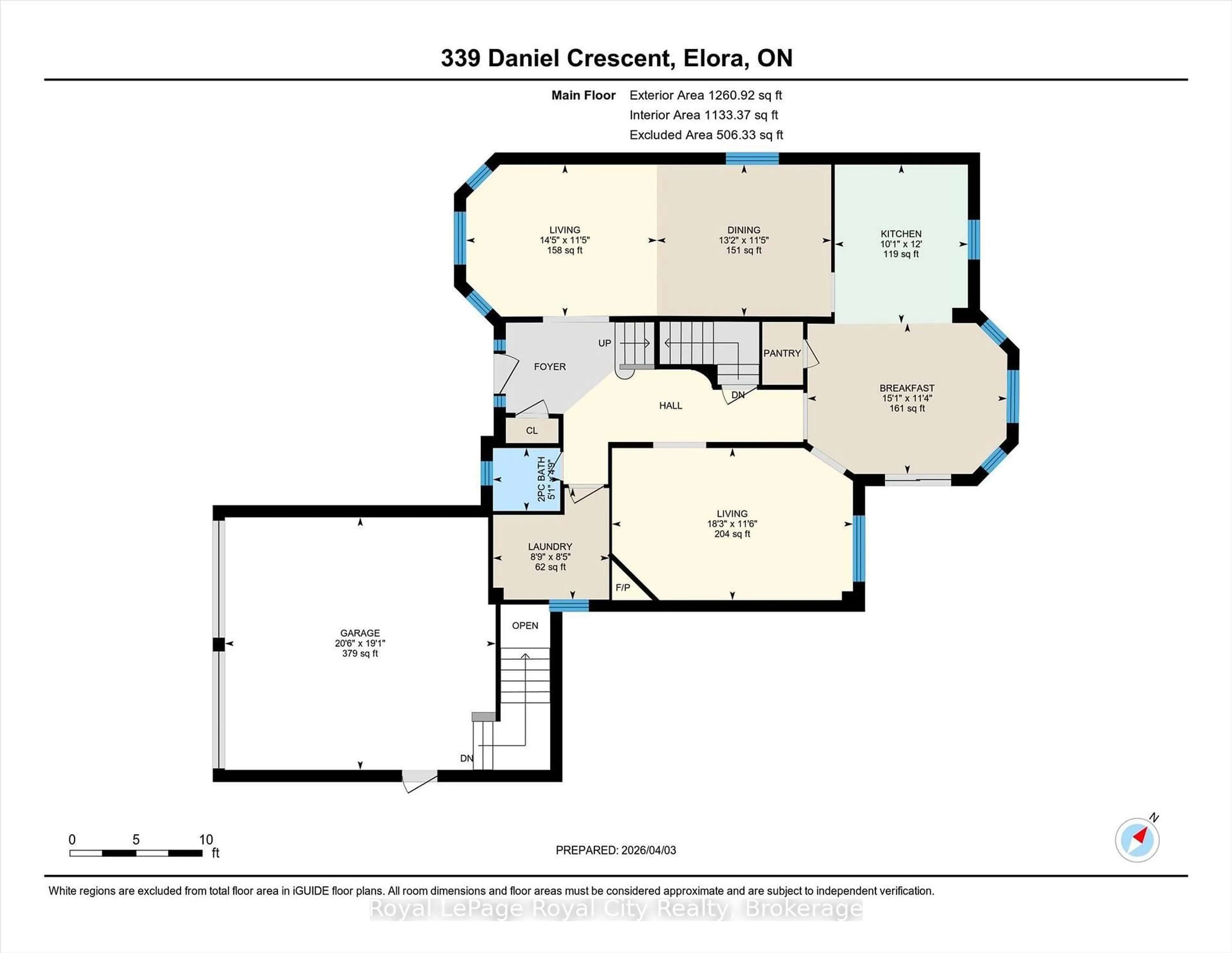 Floor plan for 339 Daniel Cres, Centre Wellington Ontario N0B 1S0