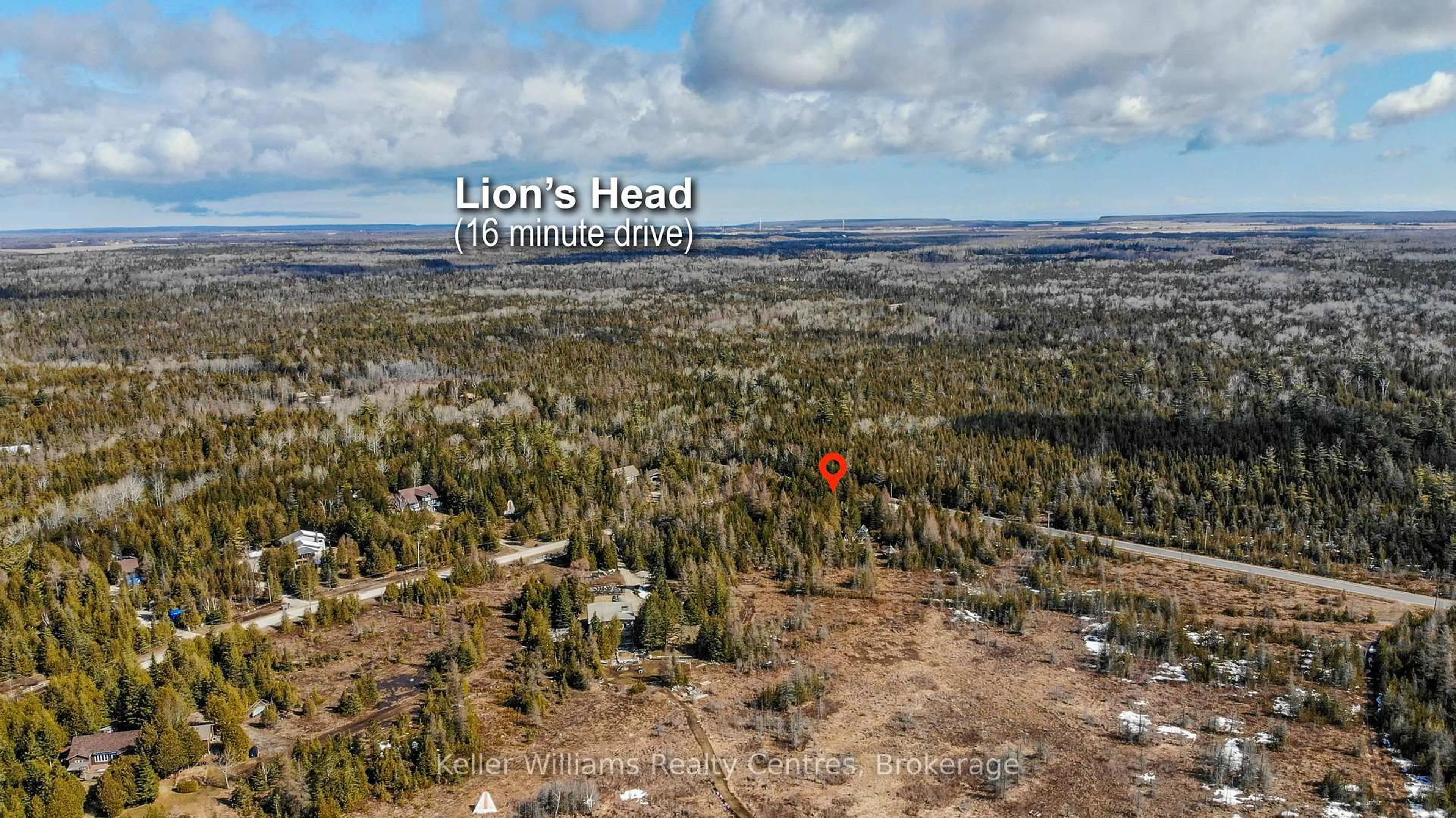 A pic from outside/outdoor area/front of a property/back of a property/a pic from drone, forest/trees view for 668 Pike Bay Rd, Northern Bruce Peninsula Ontario N0H 2T0