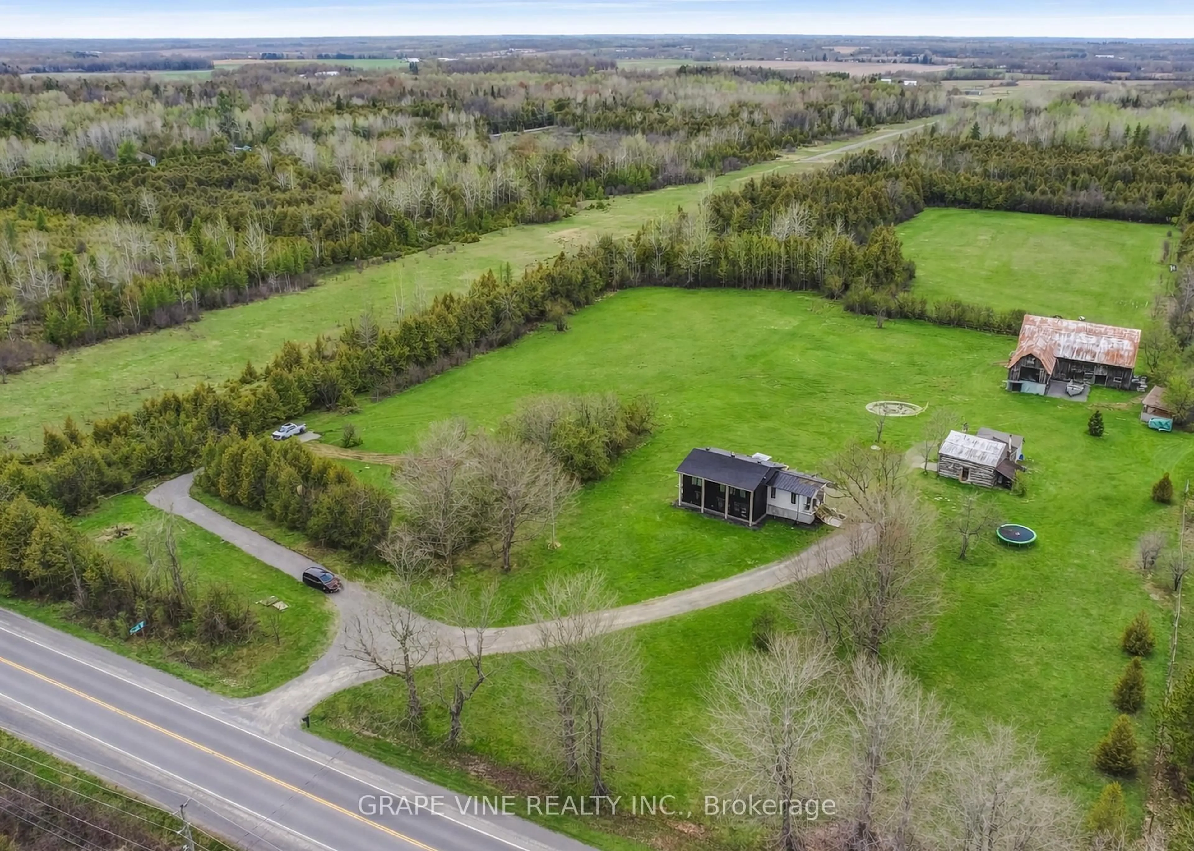 A pic from outside/outdoor area/front of a property/back of a property/a pic from drone, water/lake/river/ocean view for 1671 County RD 43 Rd, North Grenville Ontario K0G 1G0