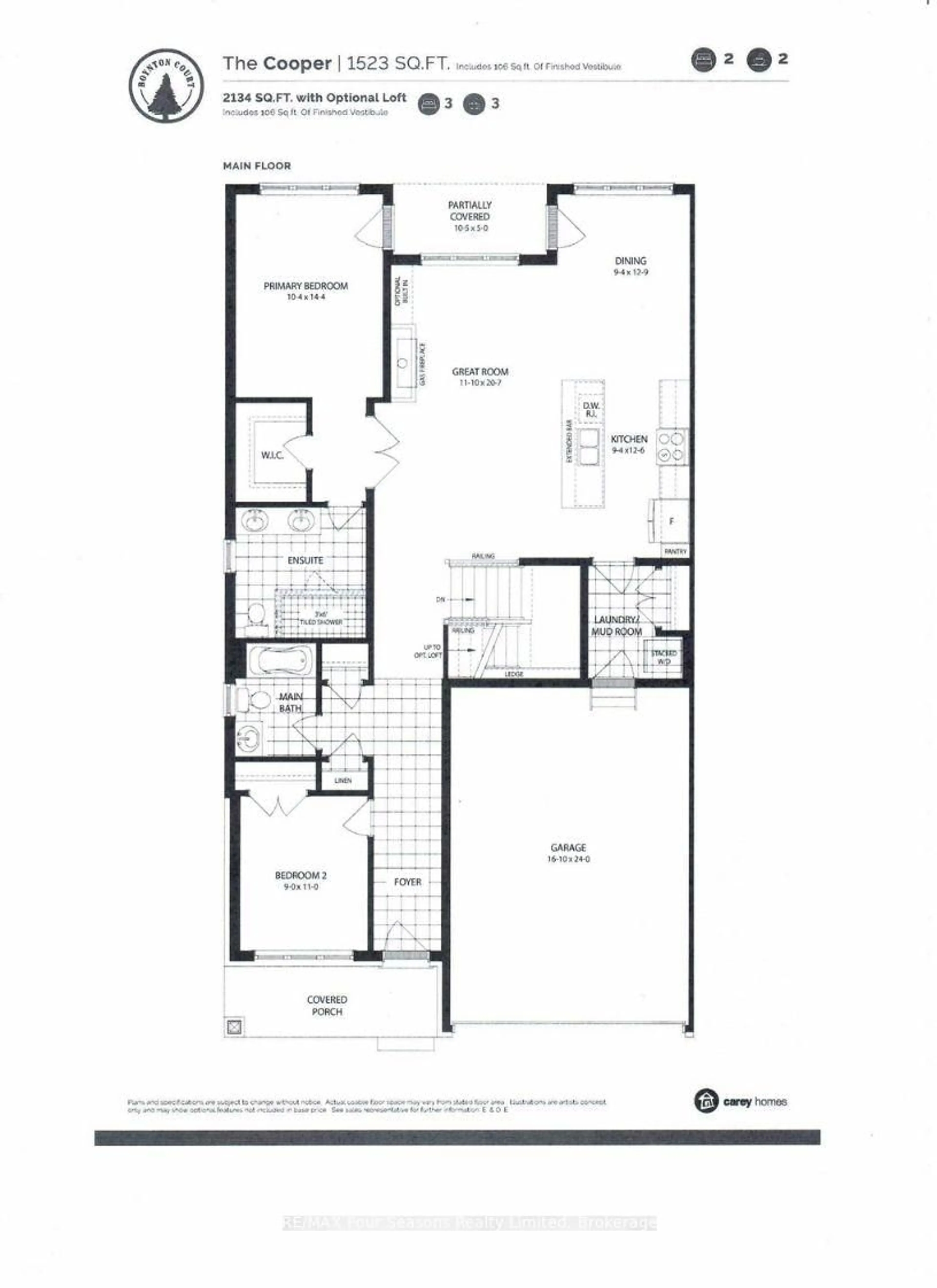 Floor plan for 3 Boynton Crt, Blue Mountains Ontario N0H 2P0