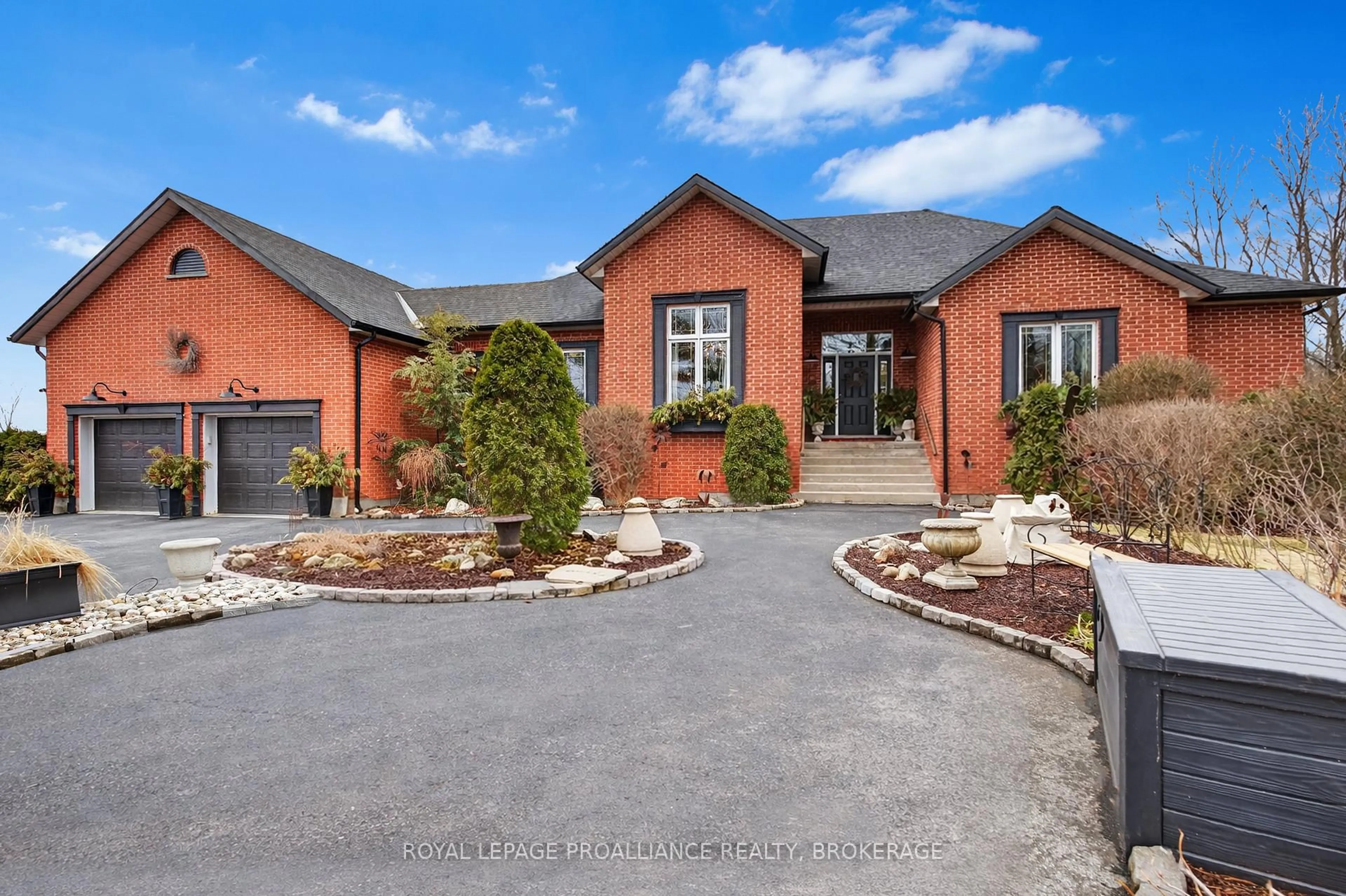 Home with brick exterior material, street for 4075 Stone Point Rd, Inverary Ontario K0H 1X0