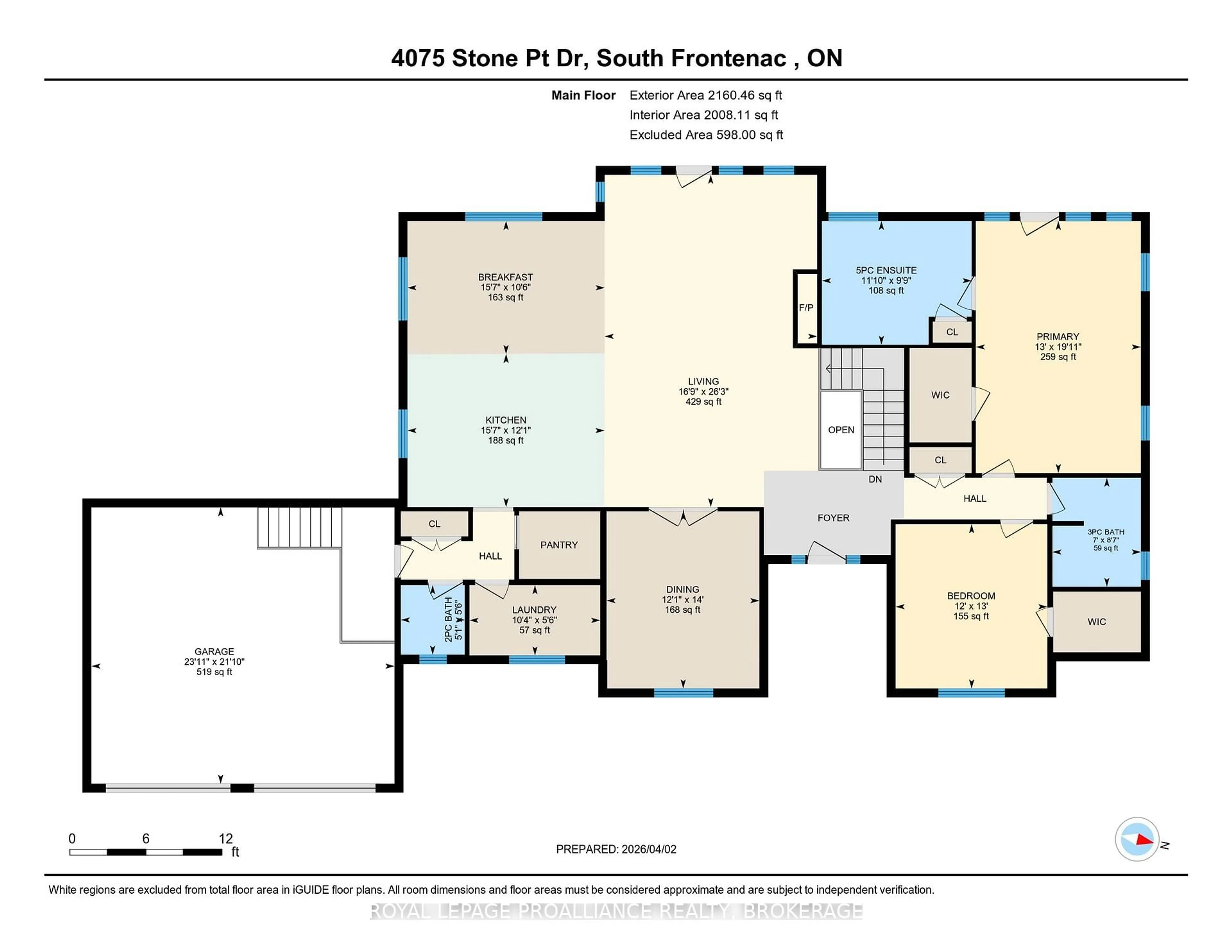 Floor plan for 4075 Stone Point Rd, Inverary Ontario K0H 1X0