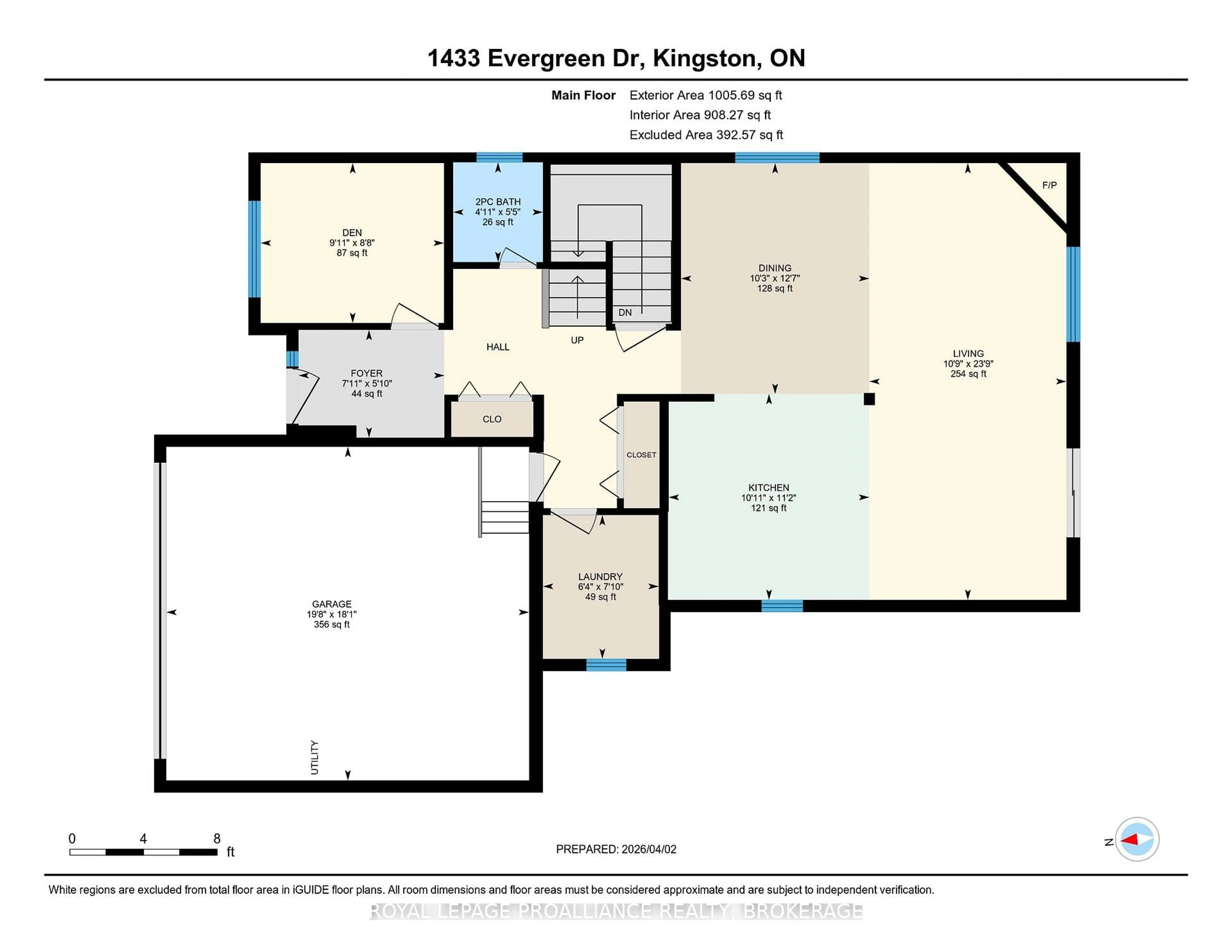 Floor plan for 1433 Evergreen Dr, Kingston Ontario K7P 0H5