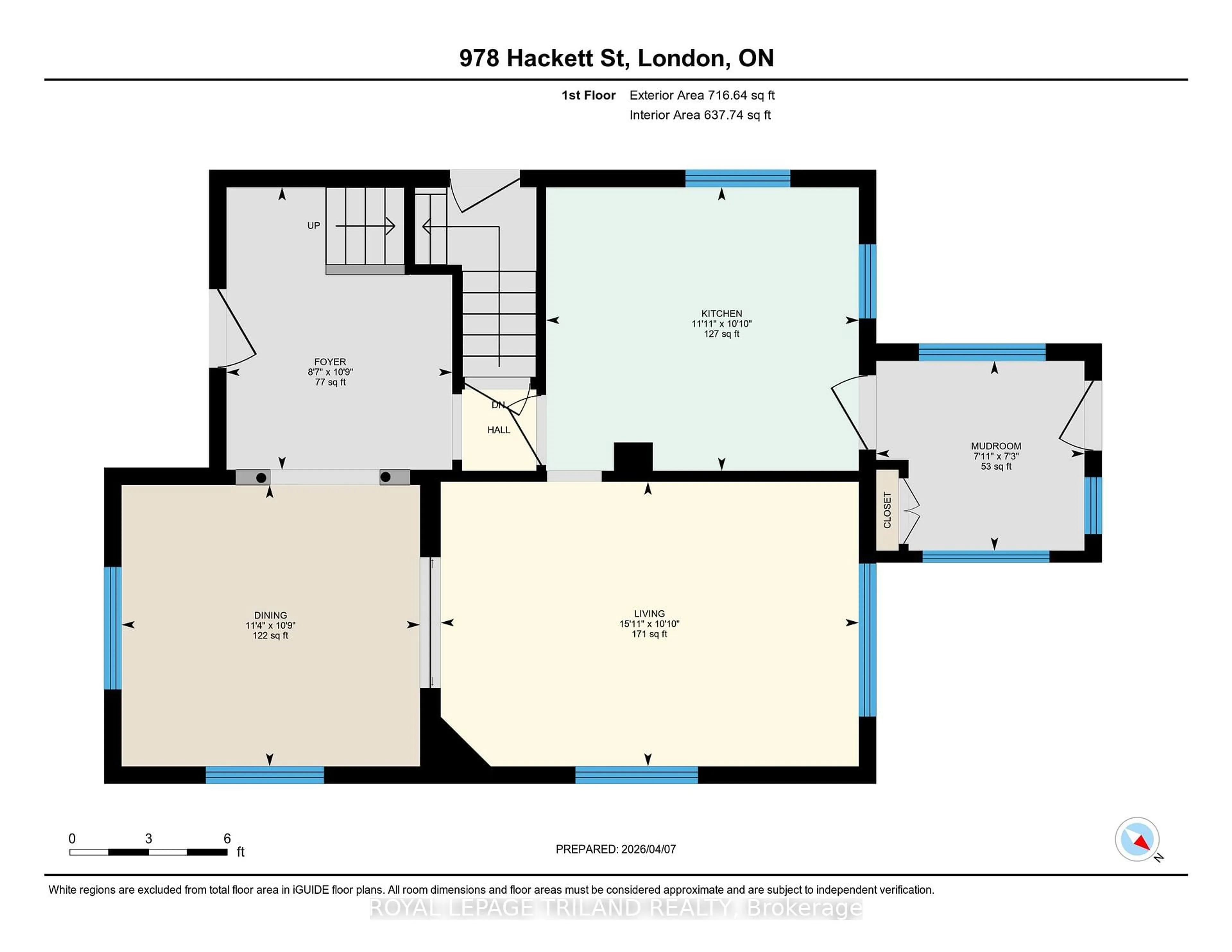 Floor plan for 978 Hackett St, London East Ontario N5Z 1M2