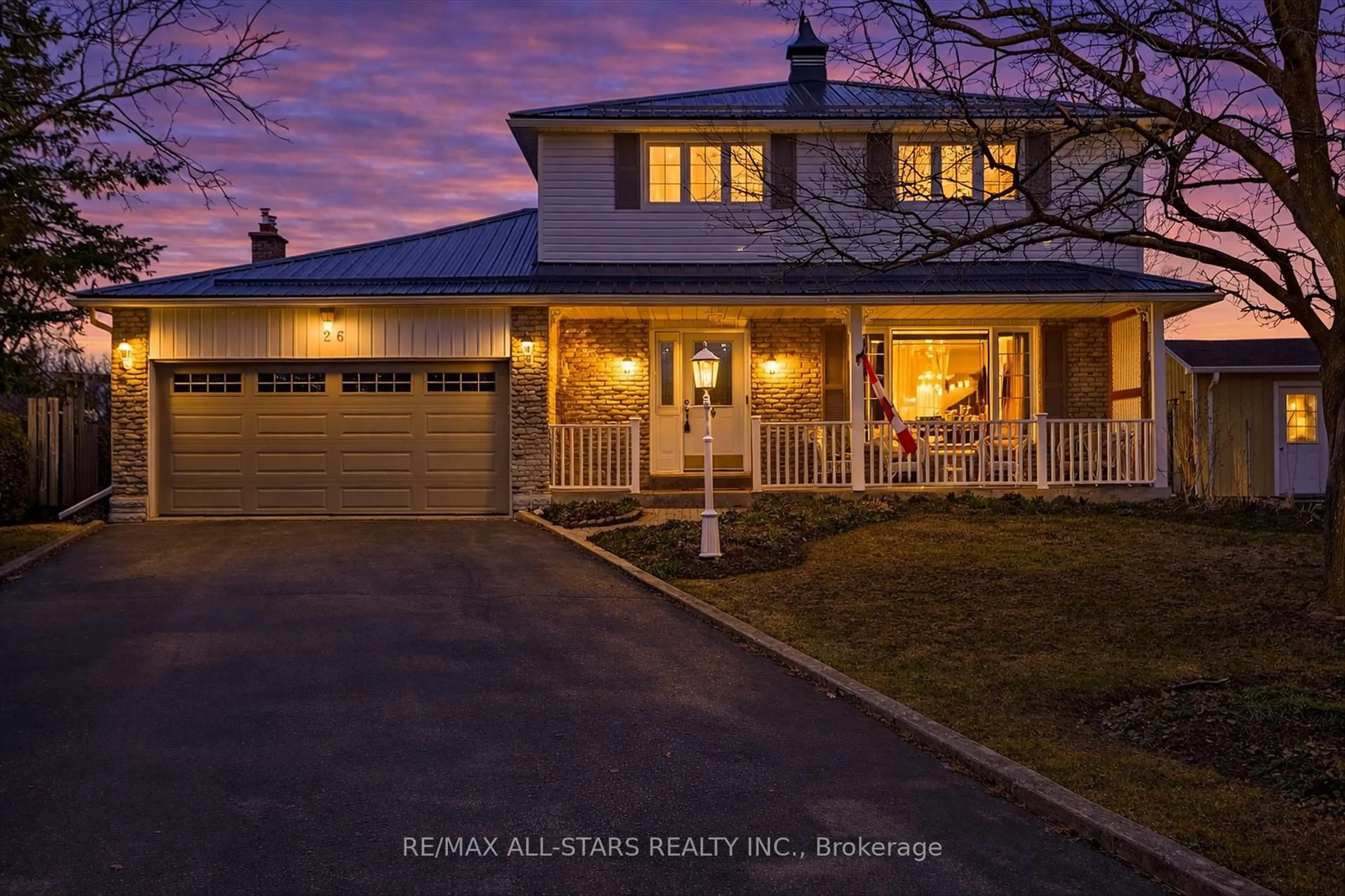 Home with vinyl exterior material, street for 26 Applewood Cres, Kawartha Lakes Ontario K9V 4W8