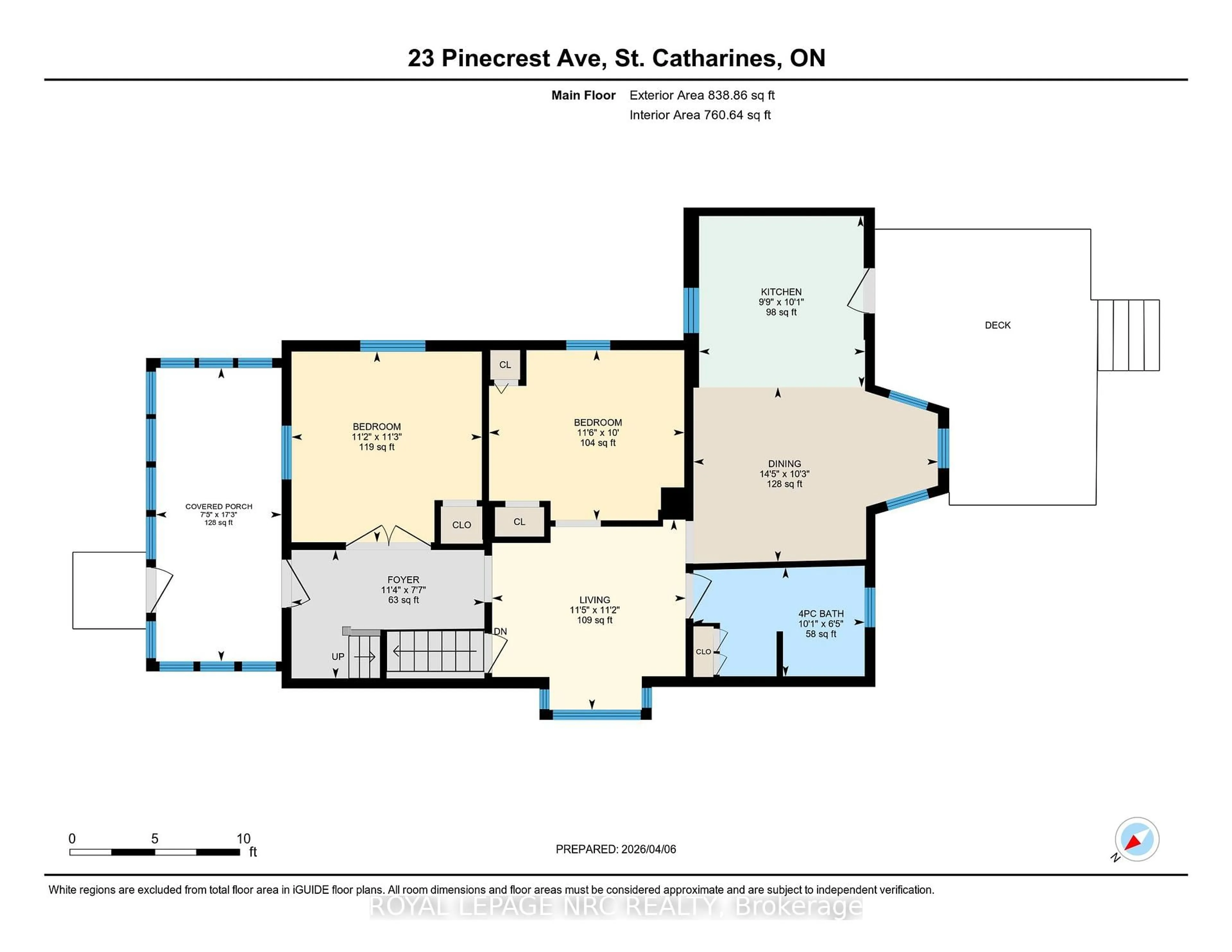 Floor plan for 23 Pinecrest Ave, St. Catharines Ontario L2T 1C6