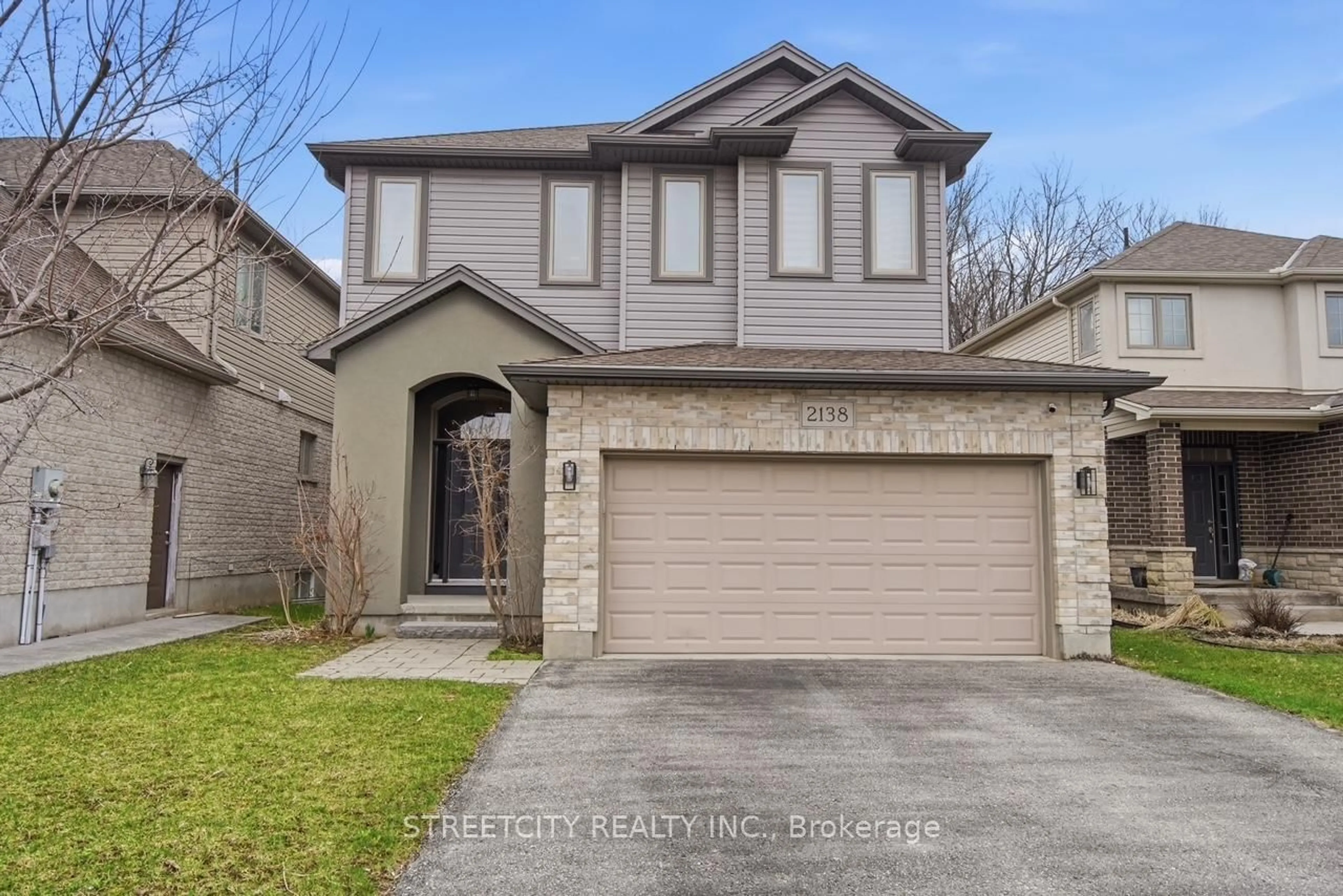 Home with brick exterior material, street for 2138 North Routledge Park, London North Ontario N6G 0A8