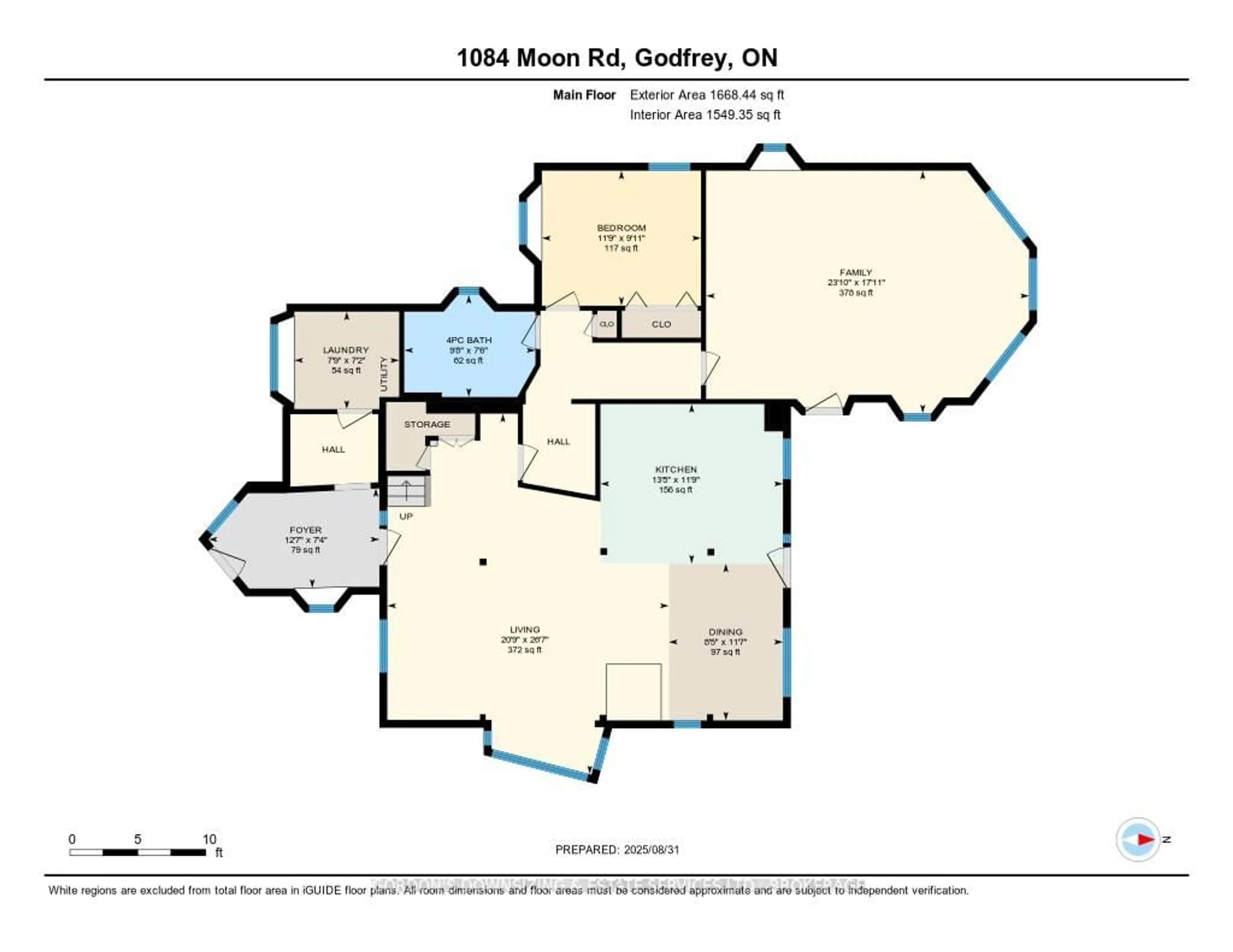 Floor plan for 1084 Moon Rd, Godfrey Ontario K0H 1T0