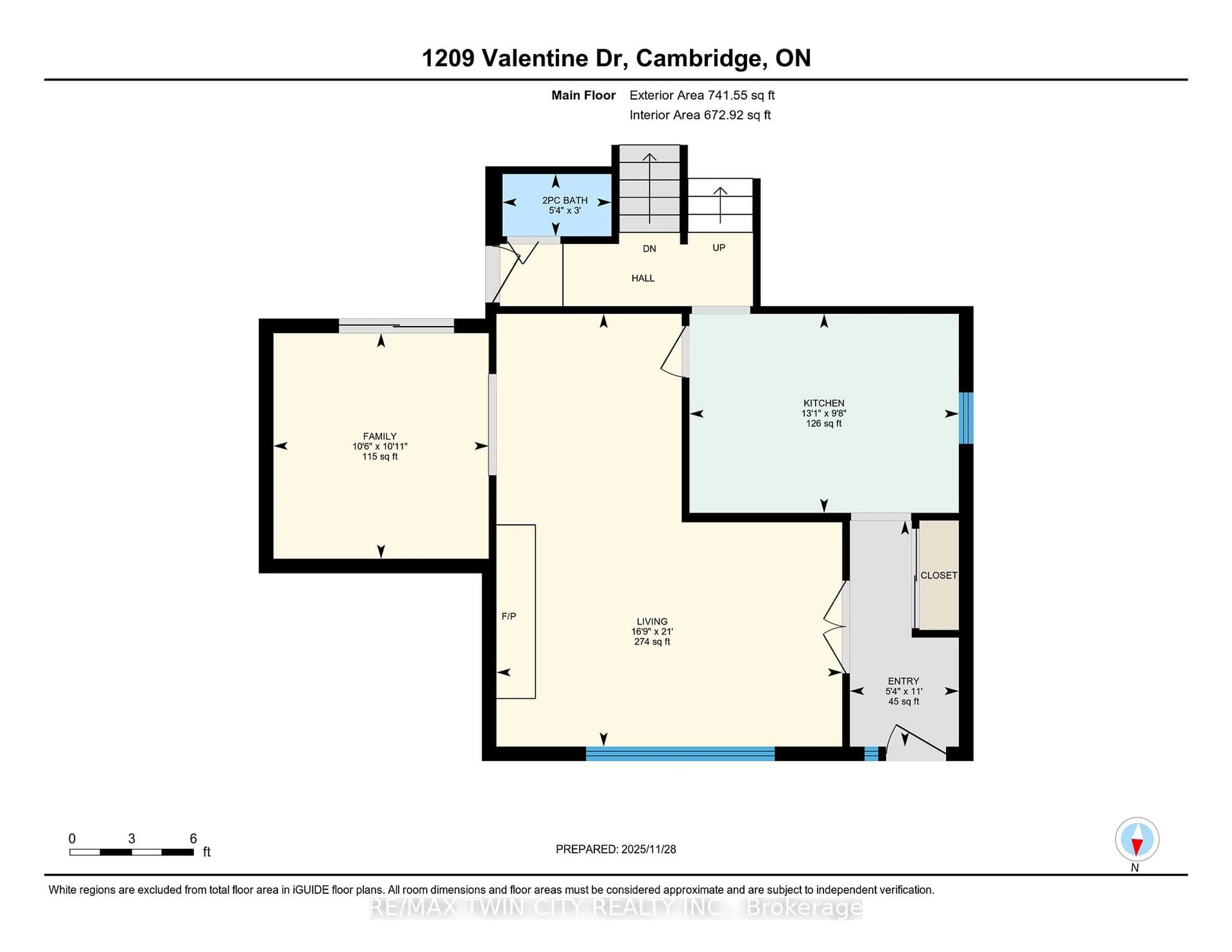 Floor plan for 1209 Valentine Dr, Cambridge Ontario N3H 2P1