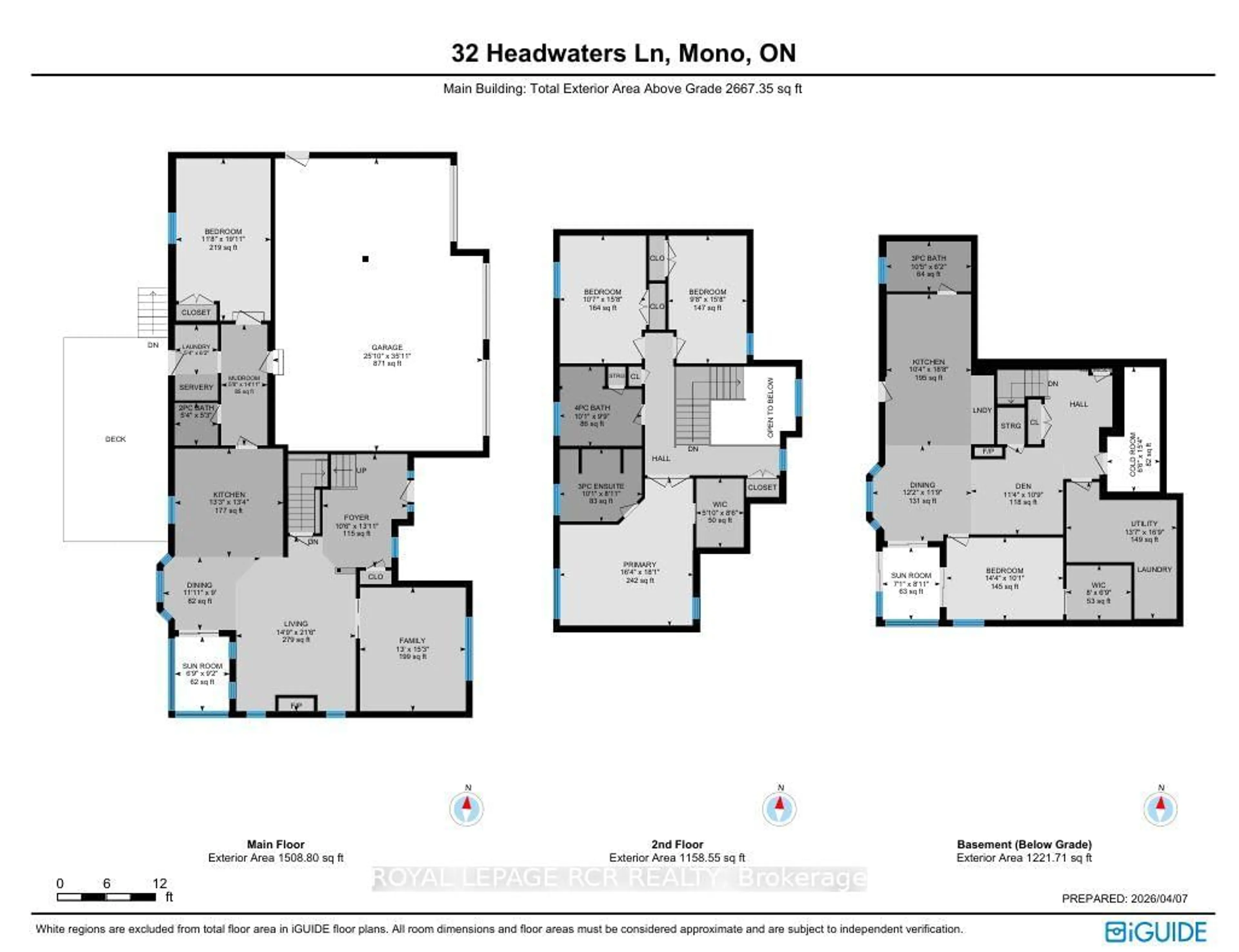 Floor plan for 32 Headwaters Lane, Mono Ontario L9W 5K3