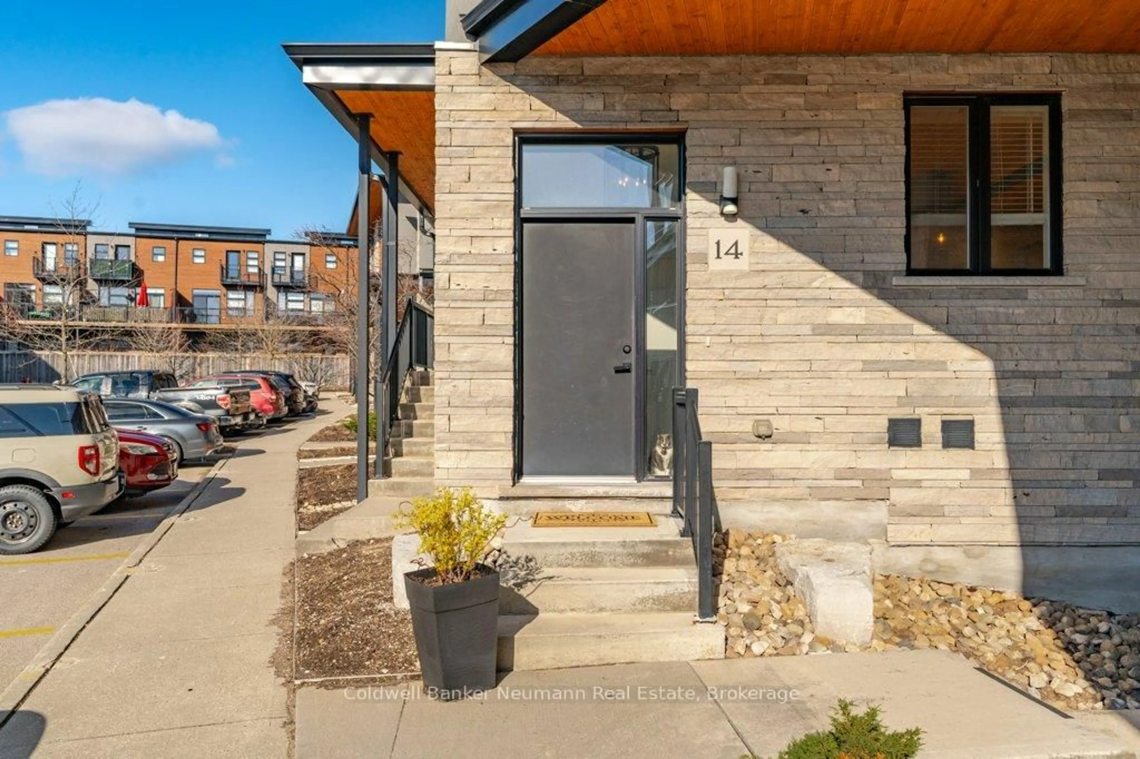 Home with brick exterior material, street for 32 Arkell Rd #14, Guelph Ontario N1L 0L4