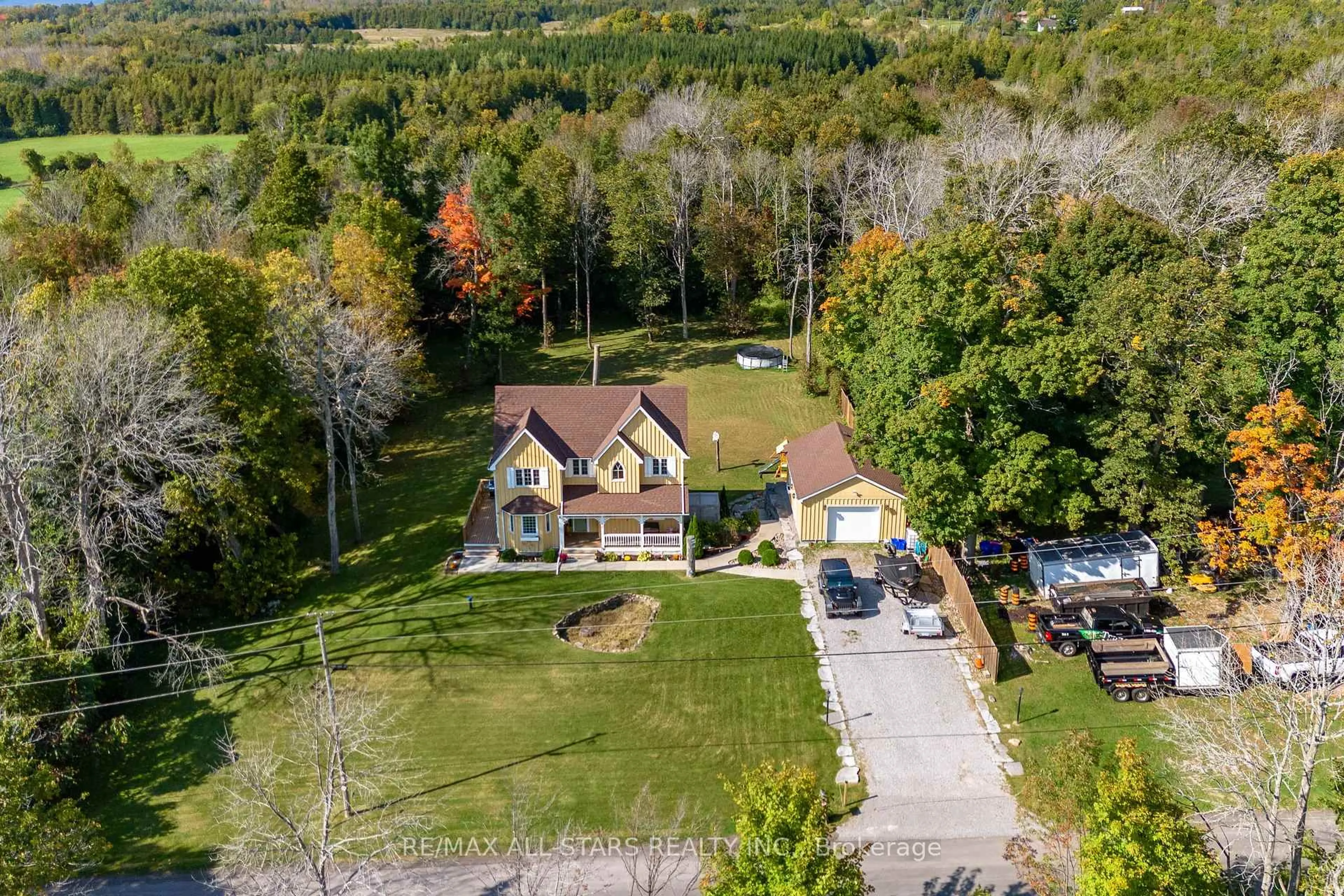 A pic from outside/outdoor area/front of a property/back of a property/a pic from drone, unknown for 18 Blythe Shore Rd, Kawartha Lakes Ontario K0M 1N0