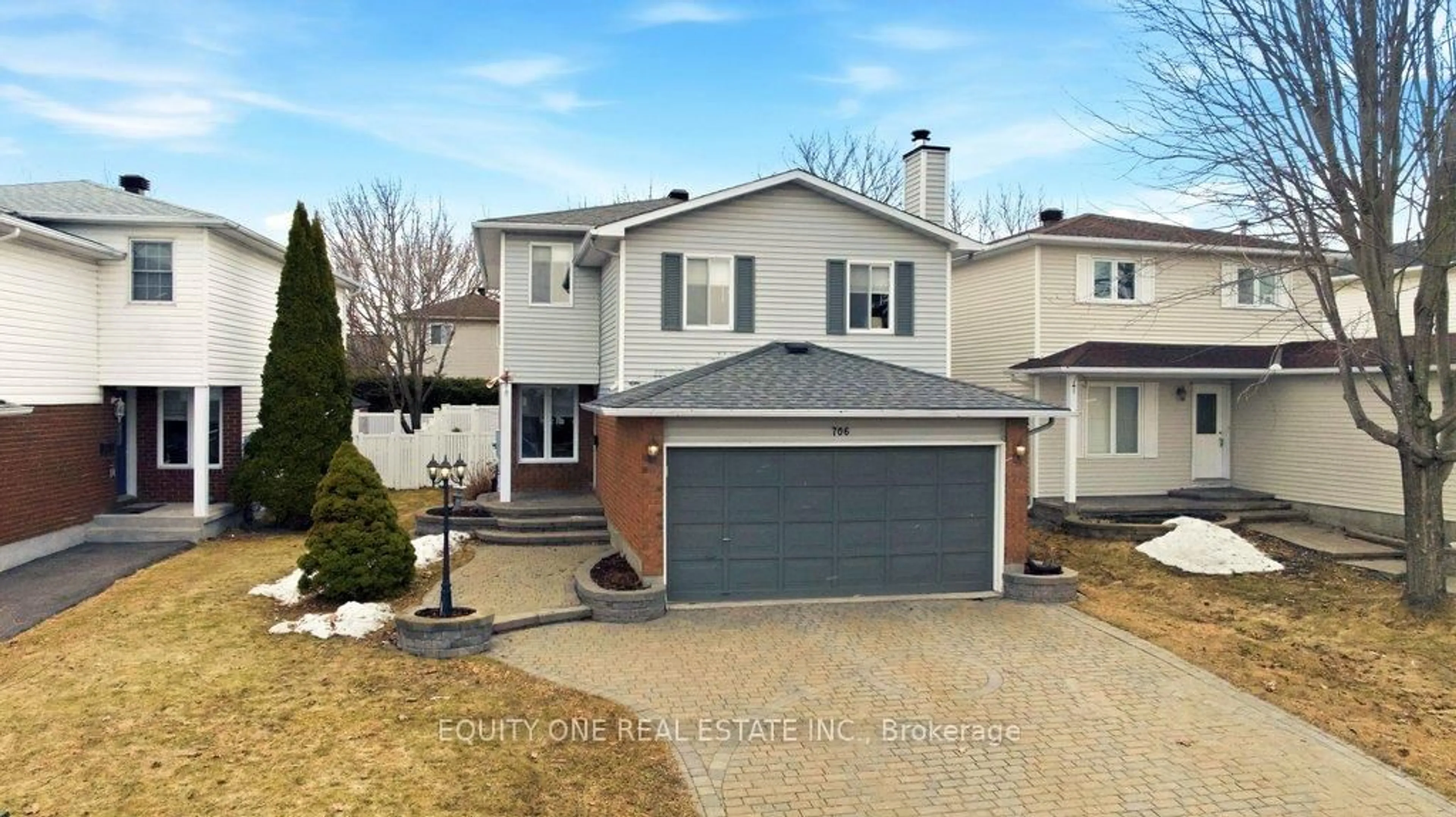 Home with vinyl exterior material, street for 706 Levac Dr, Orleans Ontario K4A 2R1