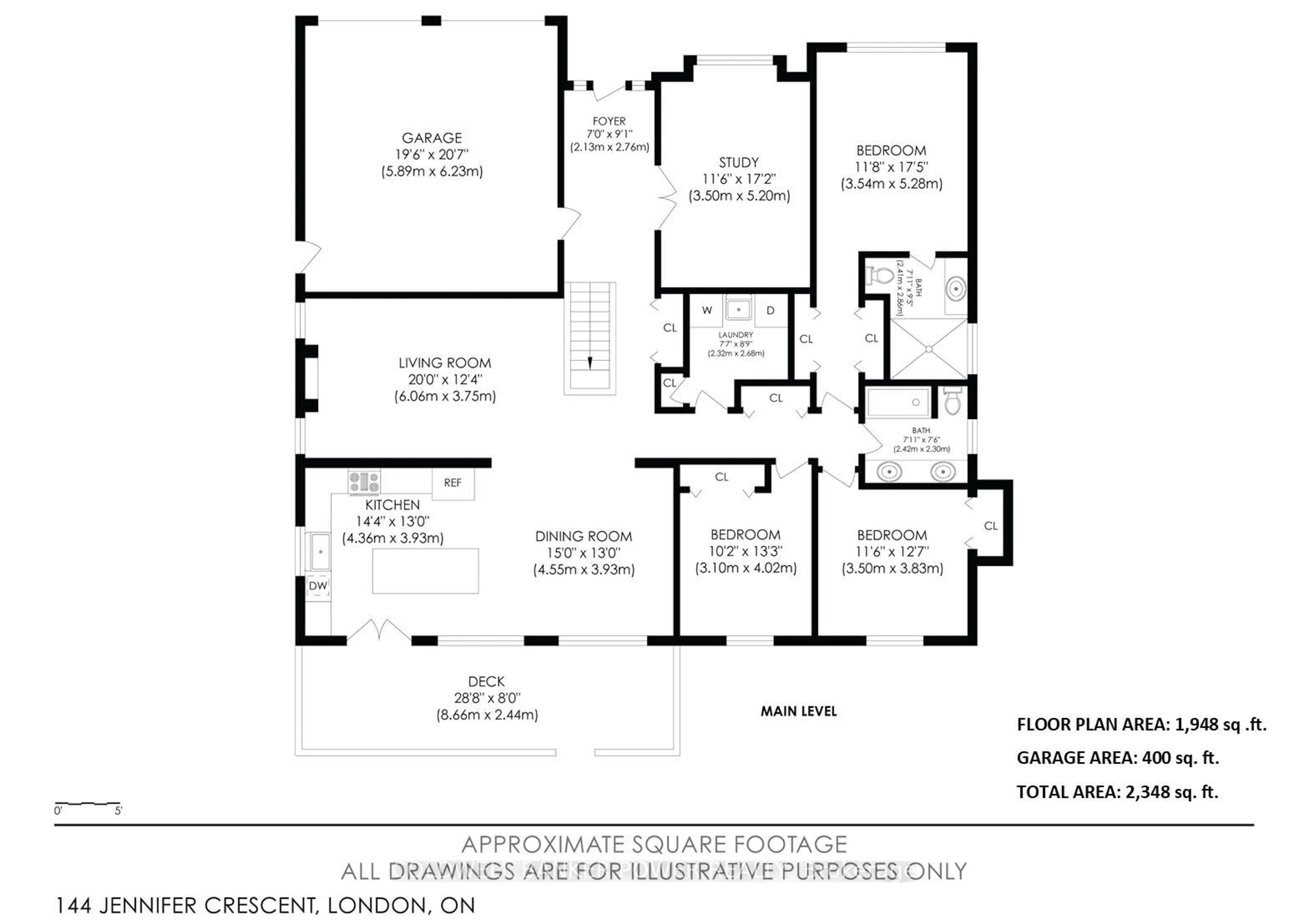 Floor plan for 144 Jennifer Cres, London North Ontario N5X 3K7