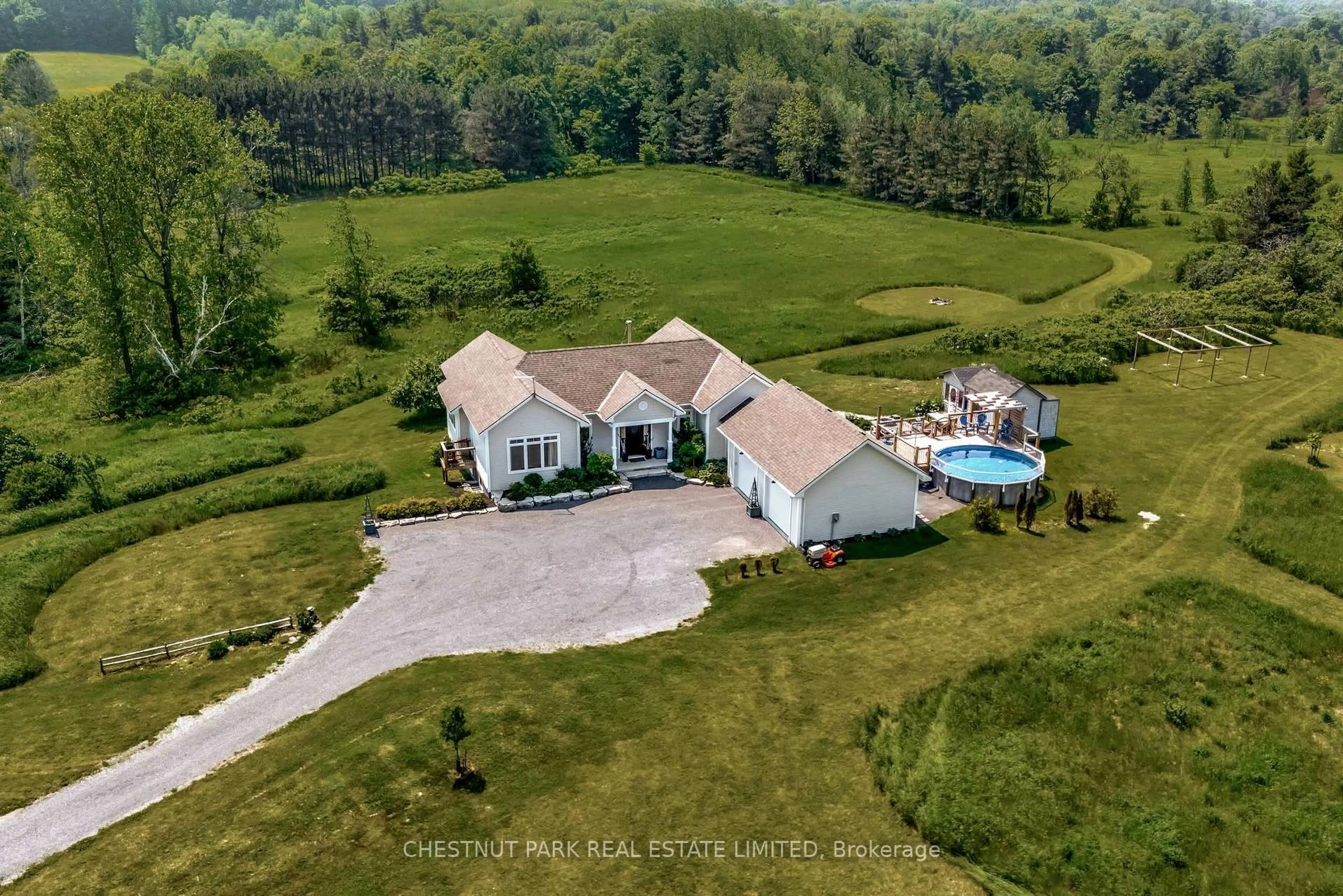 A pic from outside/outdoor area/front of a property/back of a property/a pic from drone, unknown for 3118 County Road 10 Rd, Prince Edward County Ontario K0K 2P0