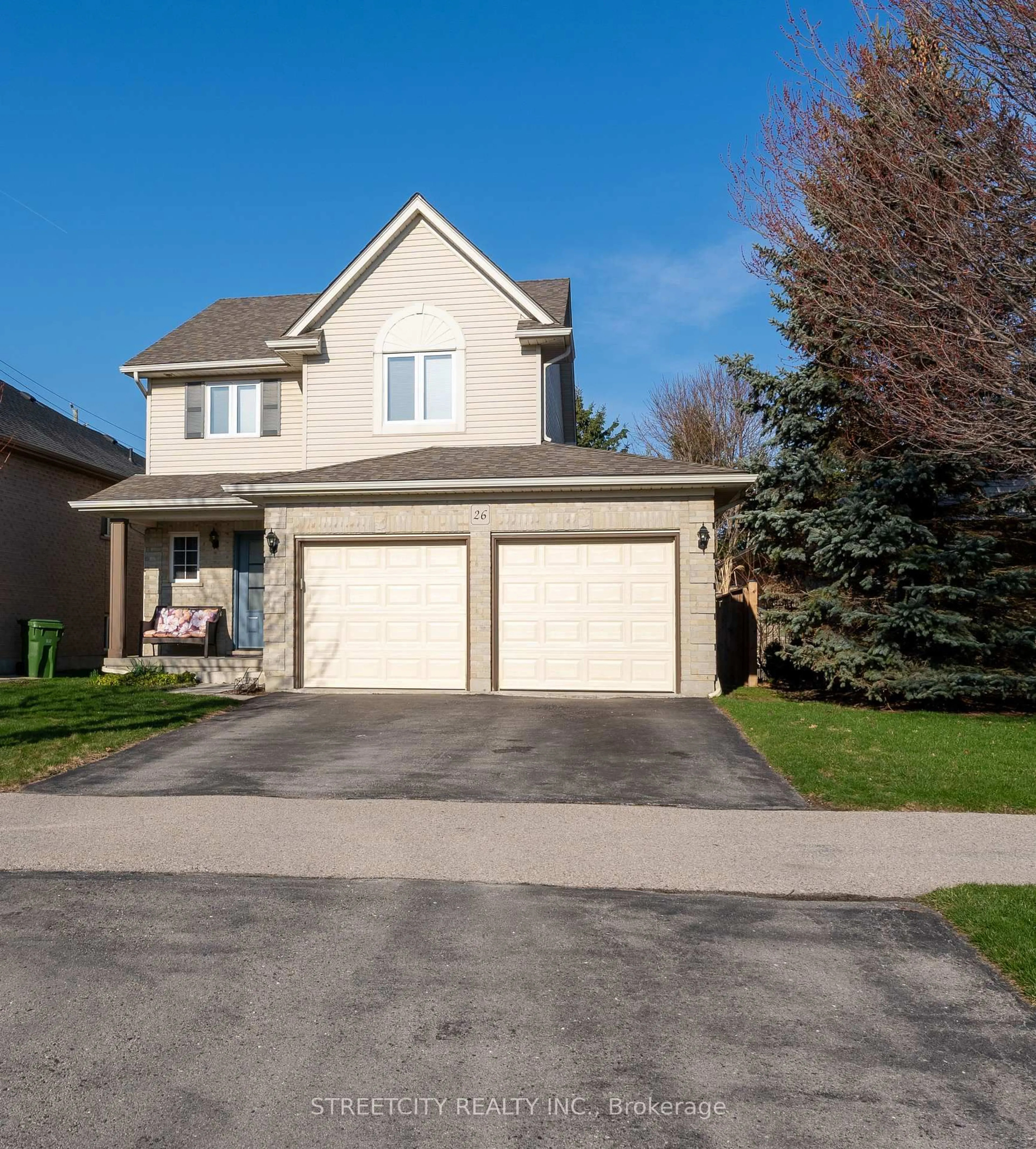 Home with vinyl exterior material, street for 26 Lake Margaret Tr, St. Thomas Ontario N5R 6K7