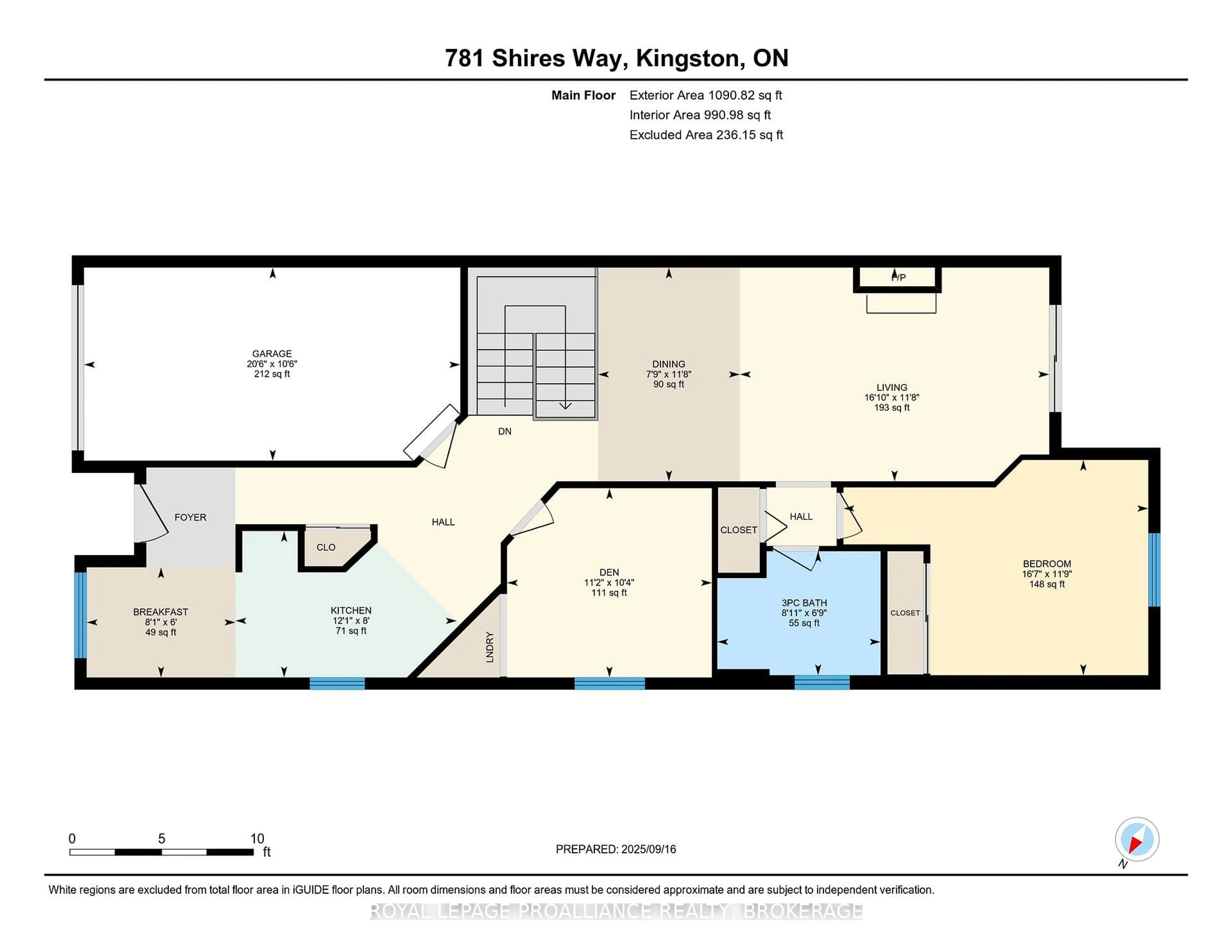 Floor plan for 781 Shires Way, Kingston Ontario K7M 8X9