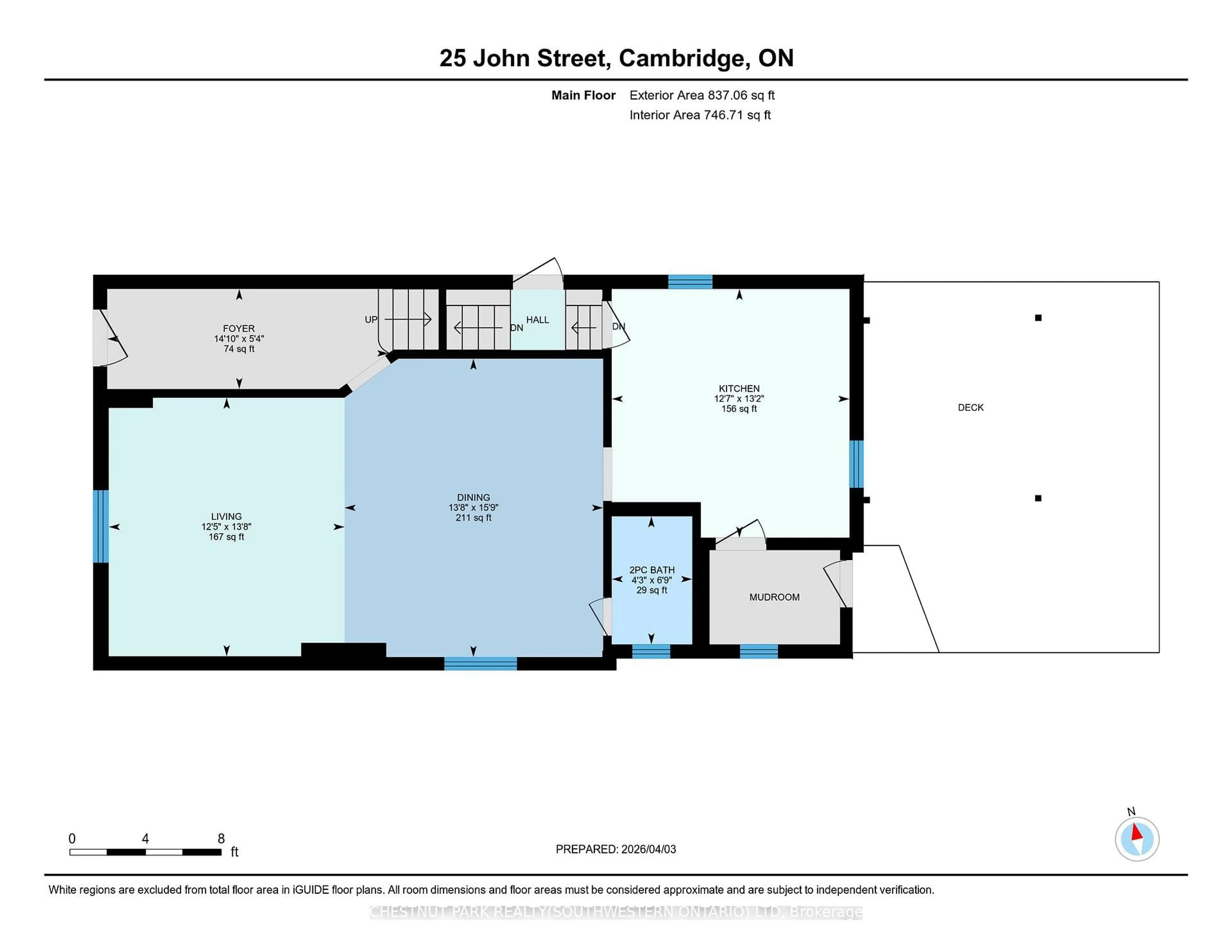 Floor plan for 25 John St, Cambridge Ontario N1S 2V3