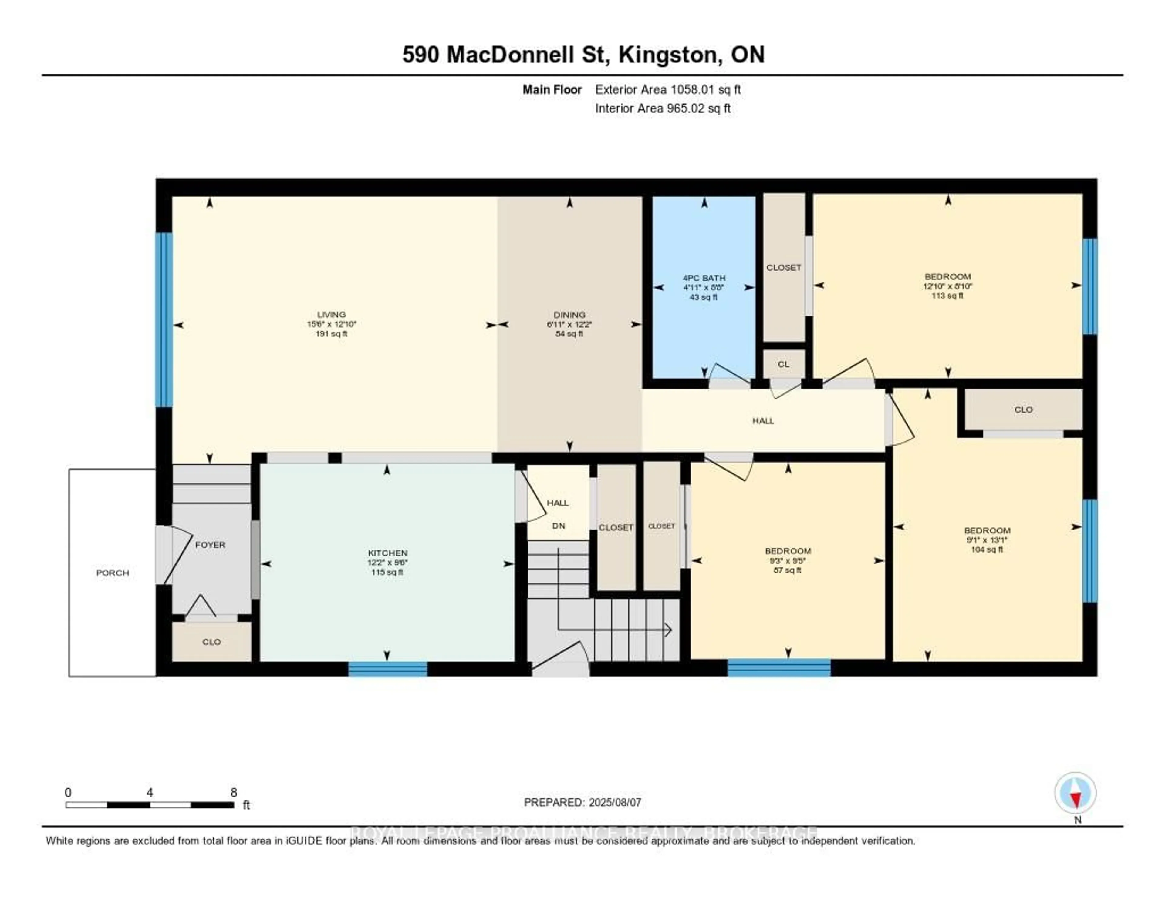 Floor plan for 590 Macdonnell St, Kingston Ontario K7K 4X1
